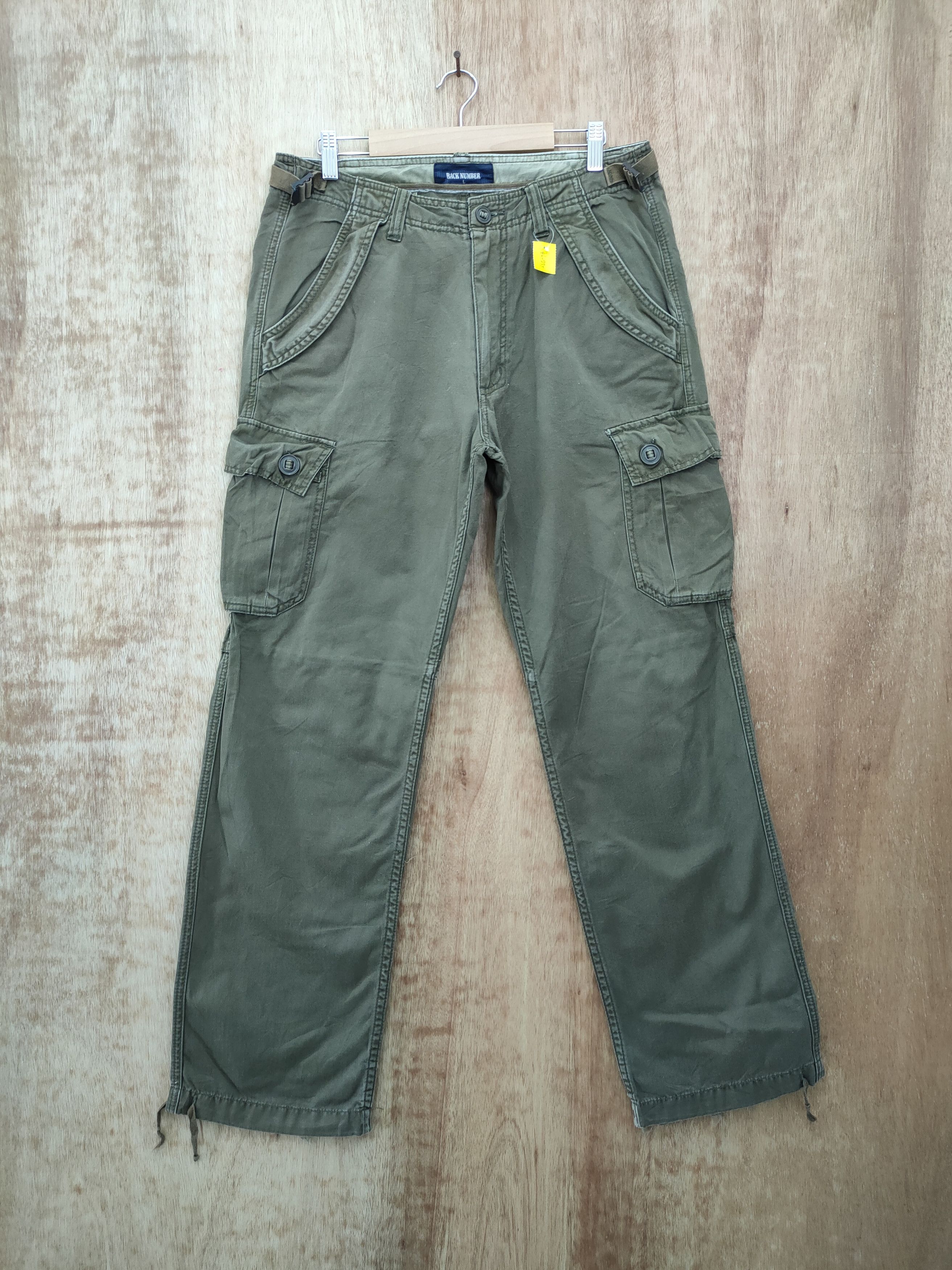 Japanese Brand DLL Back Number faded brown utility cargo pants #46-235T Size US 32 / EU 48 - 1 Thumbnail