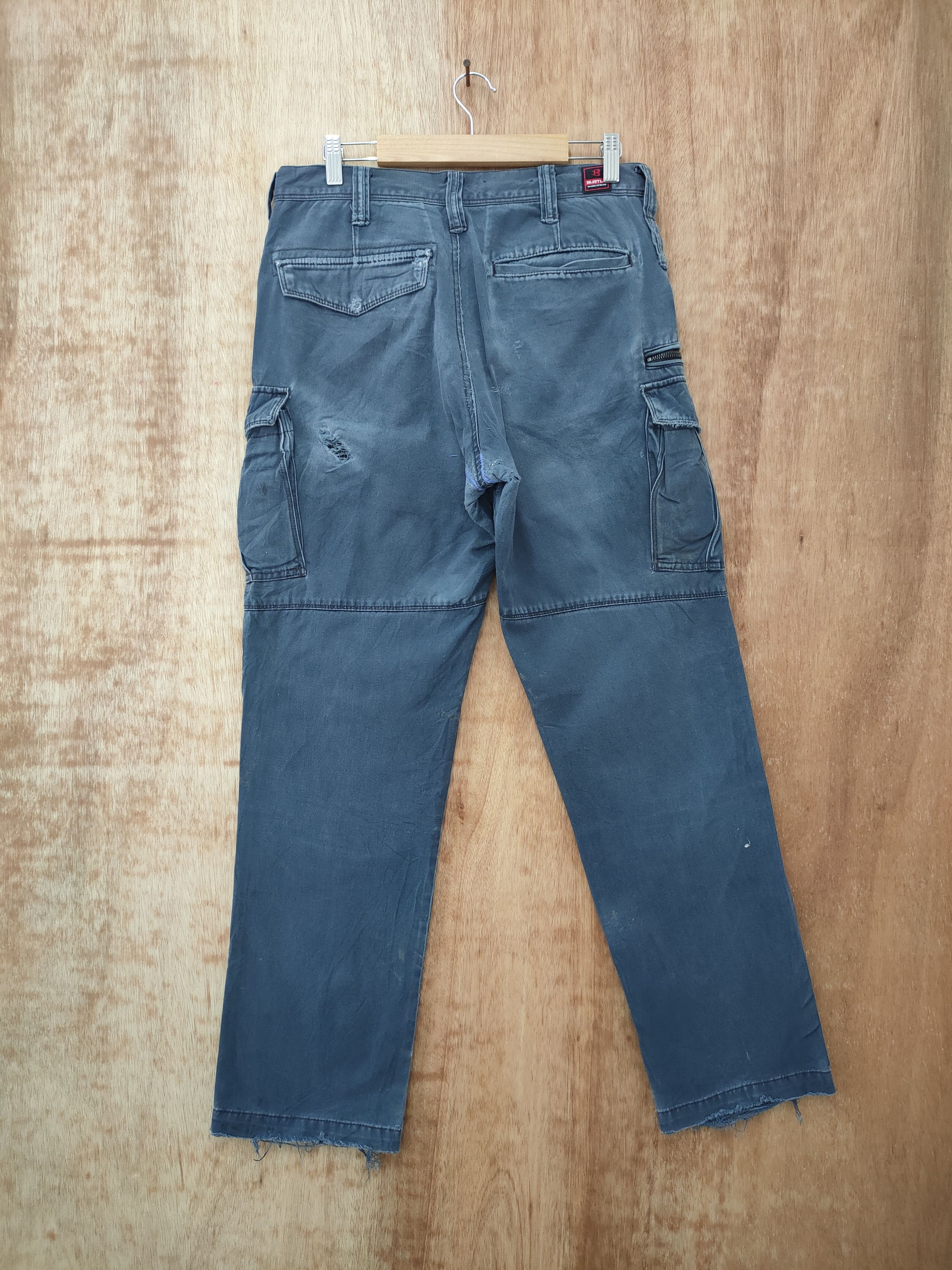 Japanese Brand DL Burtle distressed thrased worn rare cargo pants #46-248T Size US 31 - 9 Thumbnail