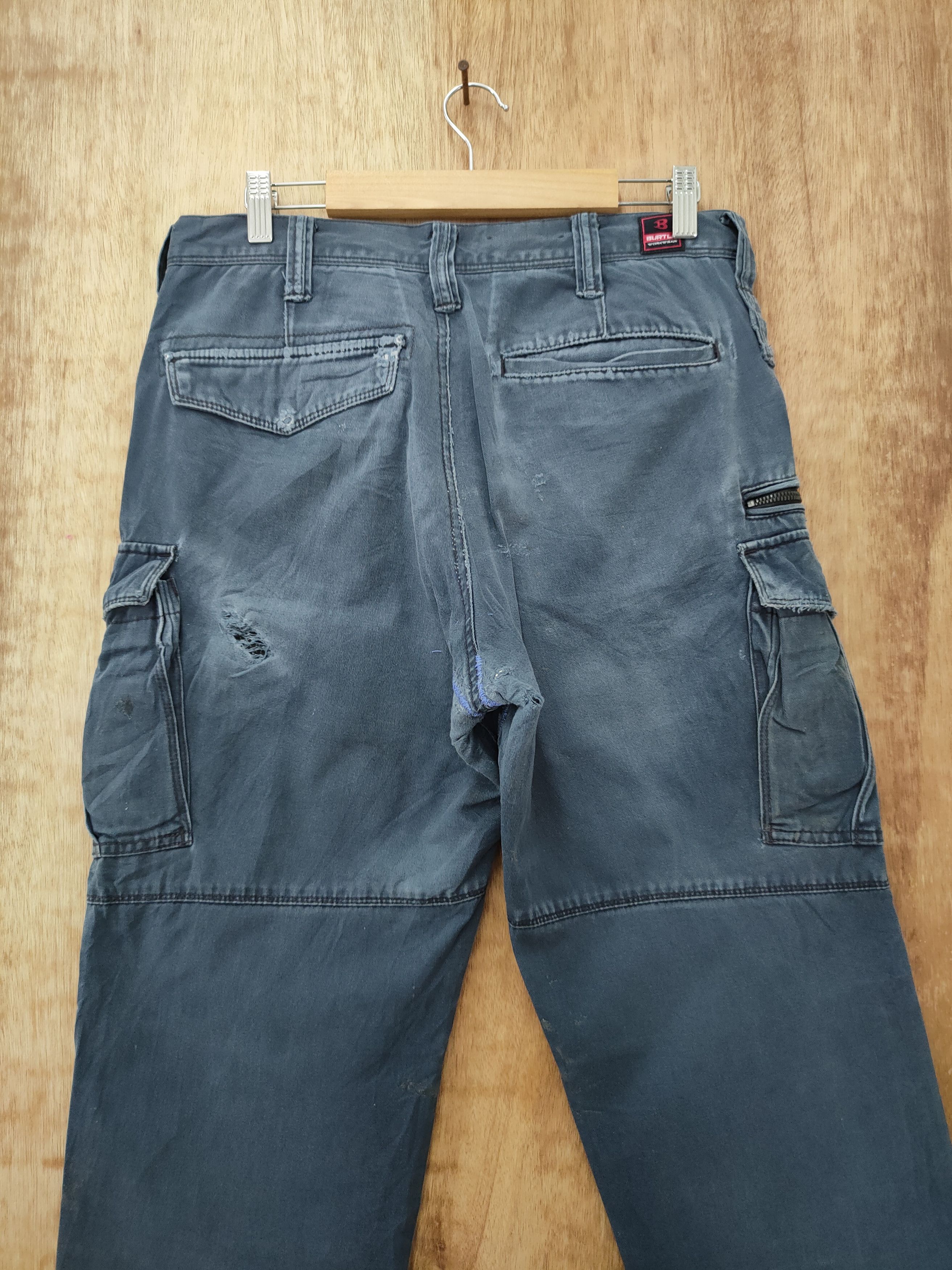 Japanese Brand DL Burtle distressed thrased worn rare cargo pants #46-248T Size US 31 - 12 Thumbnail