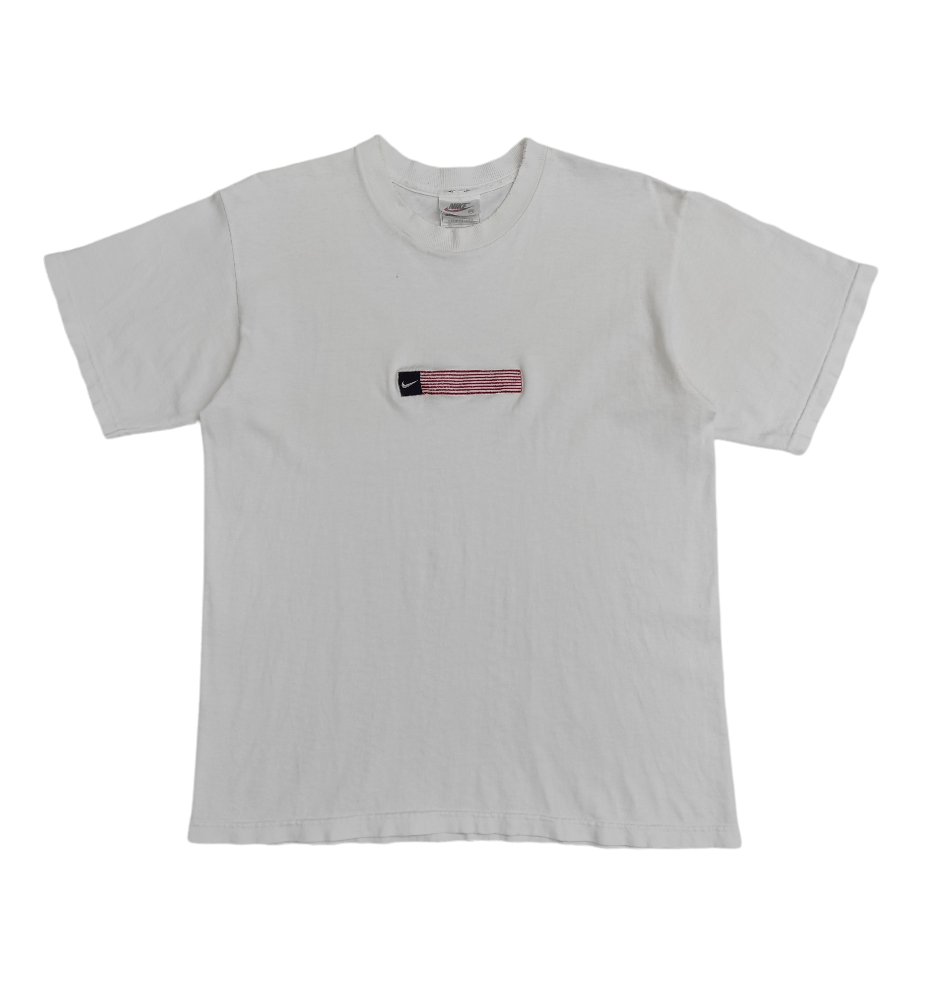 Nike Vintage 90's embroidered American flag Box Logo tee Size US M / EU 48-50 / 2 - 1 Thumbnail