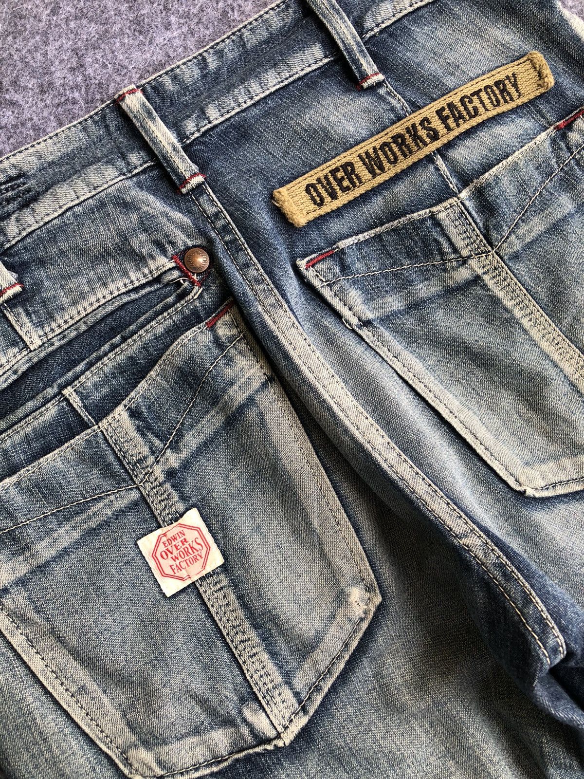 Edwin Last Drop🔥Rare🔥Vintage Edwin Over Work Factory Soft Jeans Size US 30 / EU 46 - 3 Thumbnail