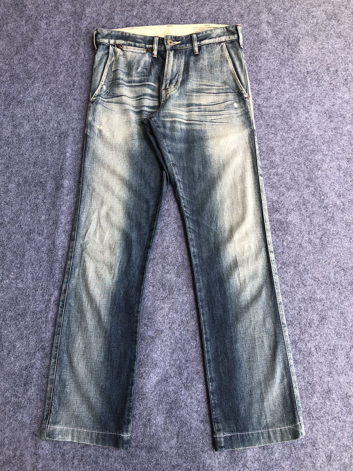 Edwin Last Drop🔥Rare🔥Vintage Edwin Over Work Factory Soft Jeans Size US 30 / EU 46 - 2 Thumbnail