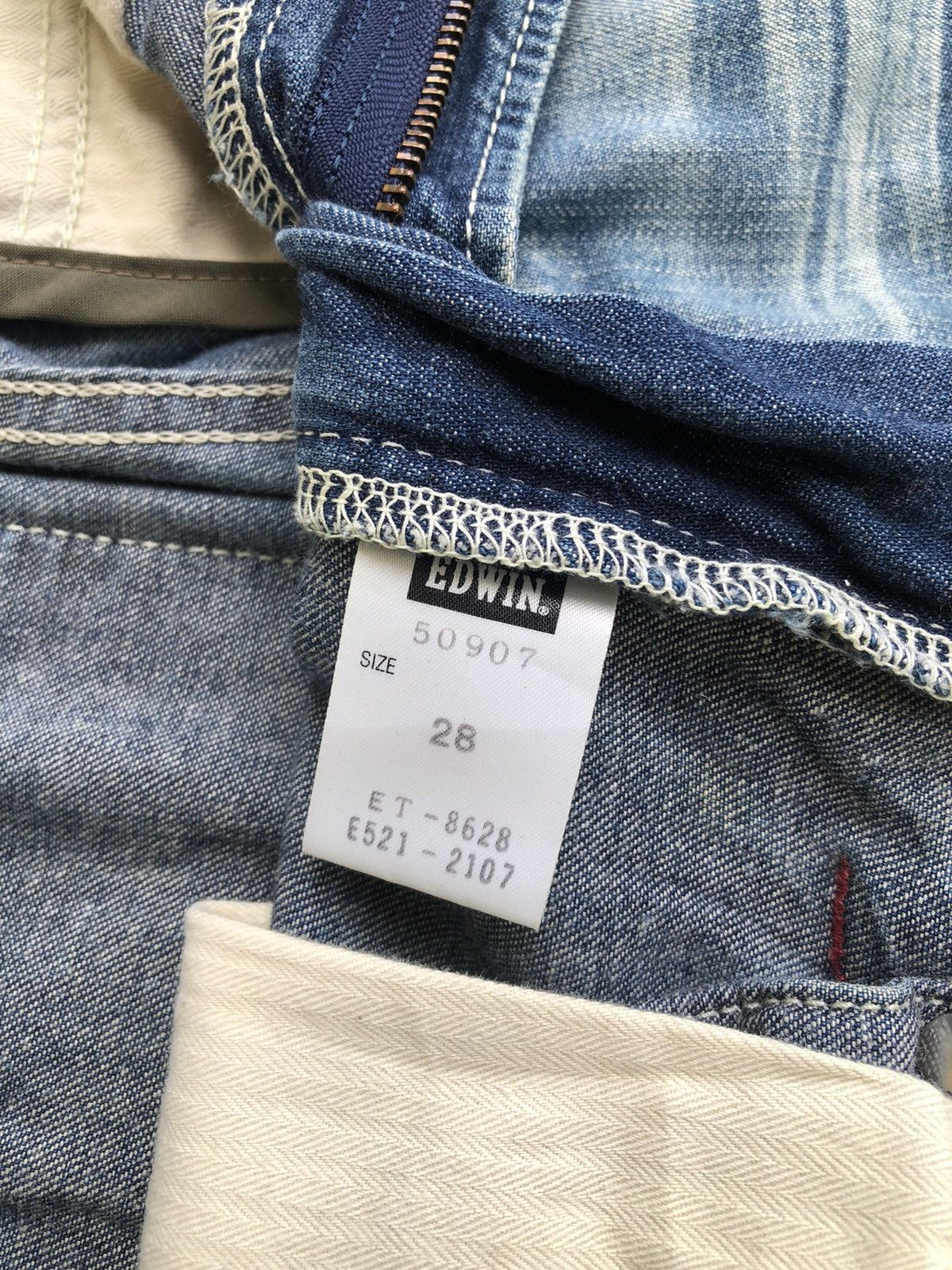Edwin Last Drop🔥Rare🔥Vintage Edwin Over Work Factory Soft Jeans Size US 30 / EU 46 - 8 Thumbnail