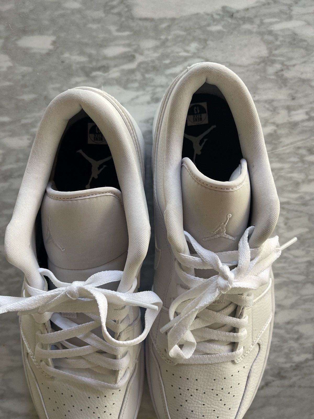 Jordan Brand Nike Air Jordan 1 Low Triple White 2019 Size 13 Size US 13 / EU 46 - 7 Thumbnail