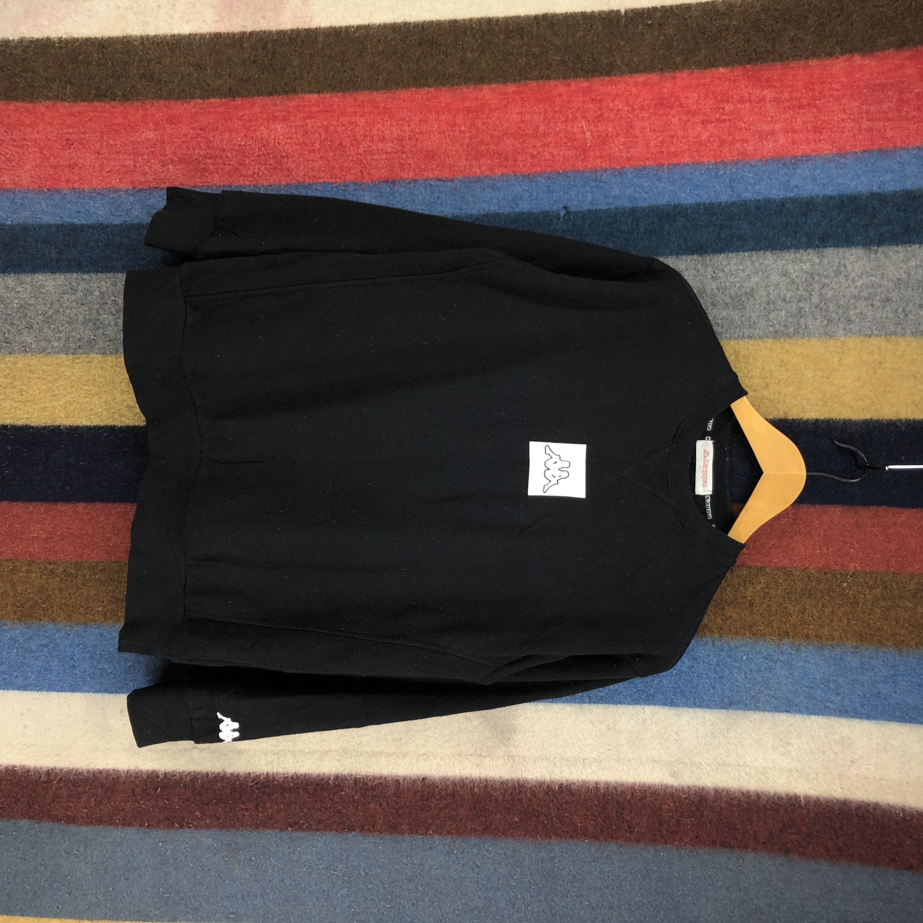 image of Kappa Italian Crew Neck Sweatshirt 0354/o in Black, Men's (Size Medium)