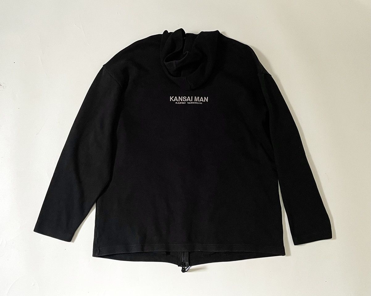 Vintage kansai yamamoto man logo zip hoodie
