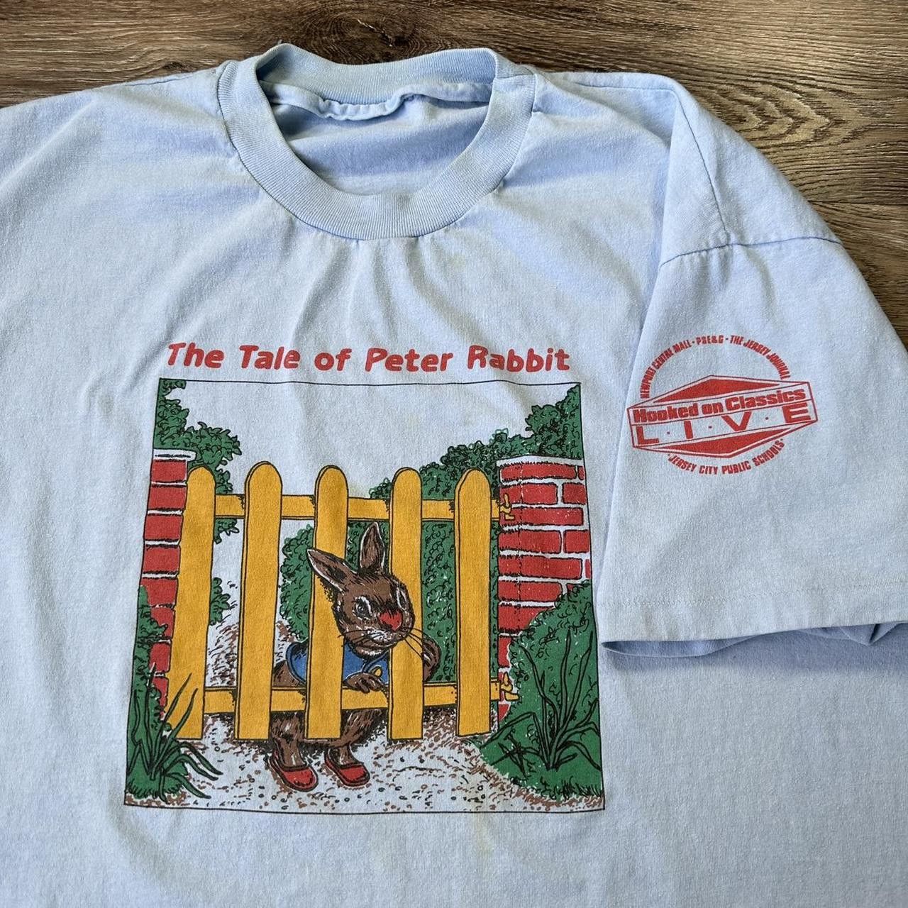 Art × Vintage vintage blue tale of peter rabbit animal book promo t ...
