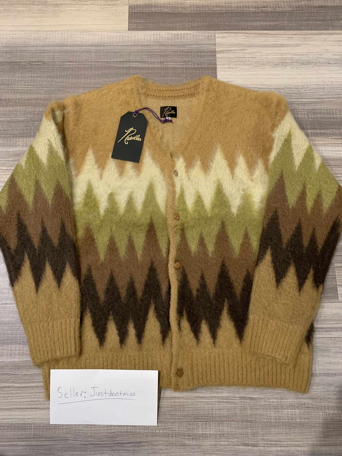 Needles Mohair Zigzag Cardigan