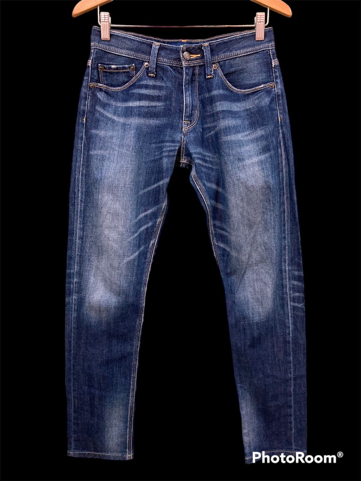 JIL SANDER x UNIQLO - SKINNY FIT WASHED CROP UNISEX JEANS