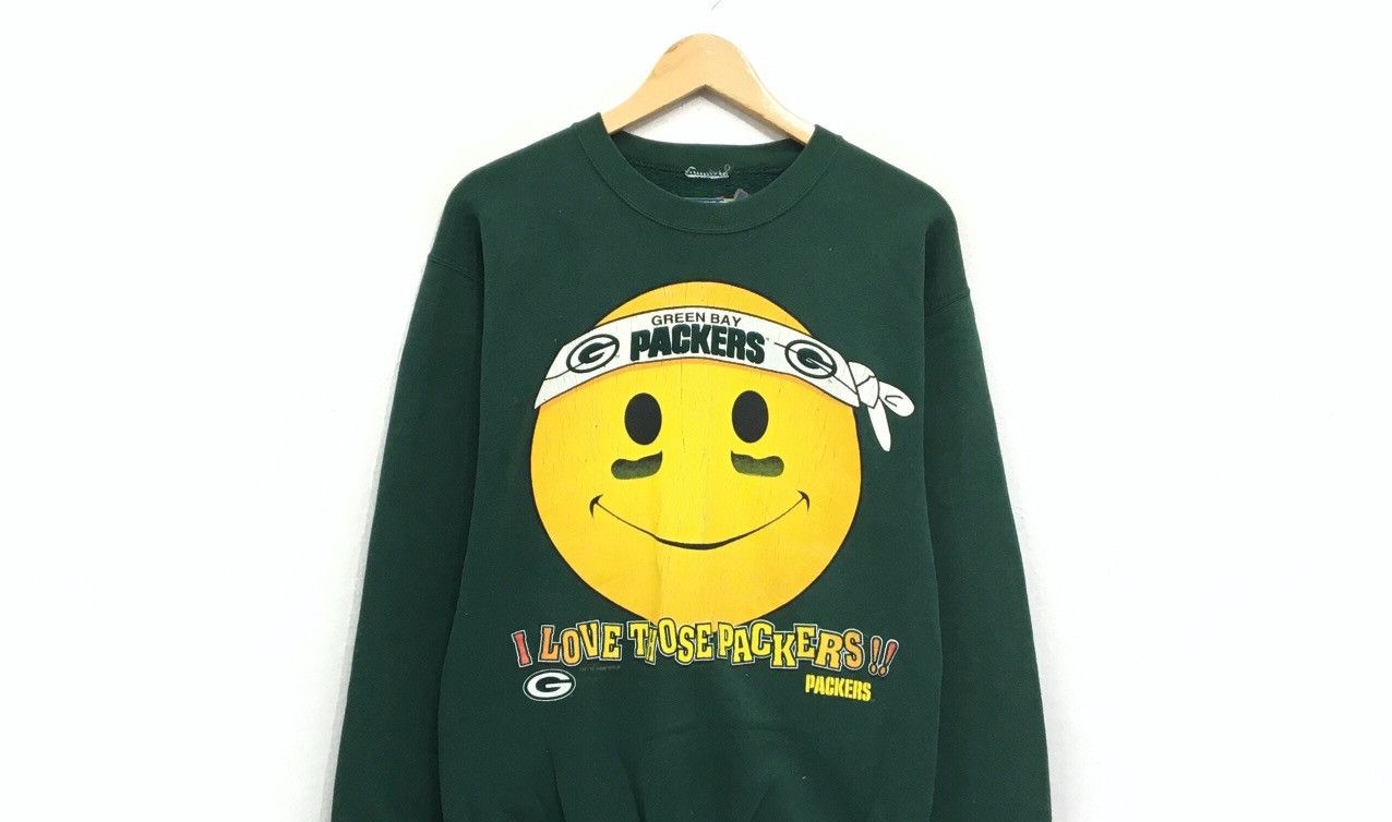 NFL × Vintage Vintage 90s Green Bay Packers NFL Crewneck Sweatshirt Size US M / EU 48-50 / 2 - 2 Thumbnail