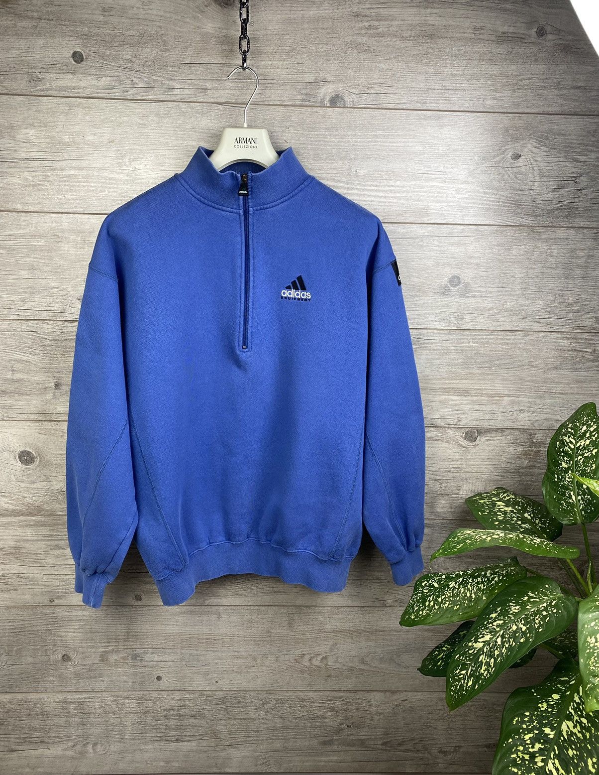 Adidas × Equipment × Vintage Adidas Equipment Pollover 1/4 Zip Vintage Sweatershirt XL Size US XL / EU 56 / 4 - 3 Thumbnail