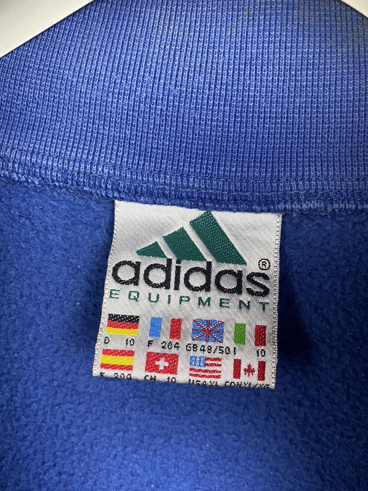 Adidas × Equipment × Vintage Adidas Equipment Pollover 1/4 Zip Vintage Sweatershirt XL Size US XL / EU 56 / 4 - 6 Thumbnail