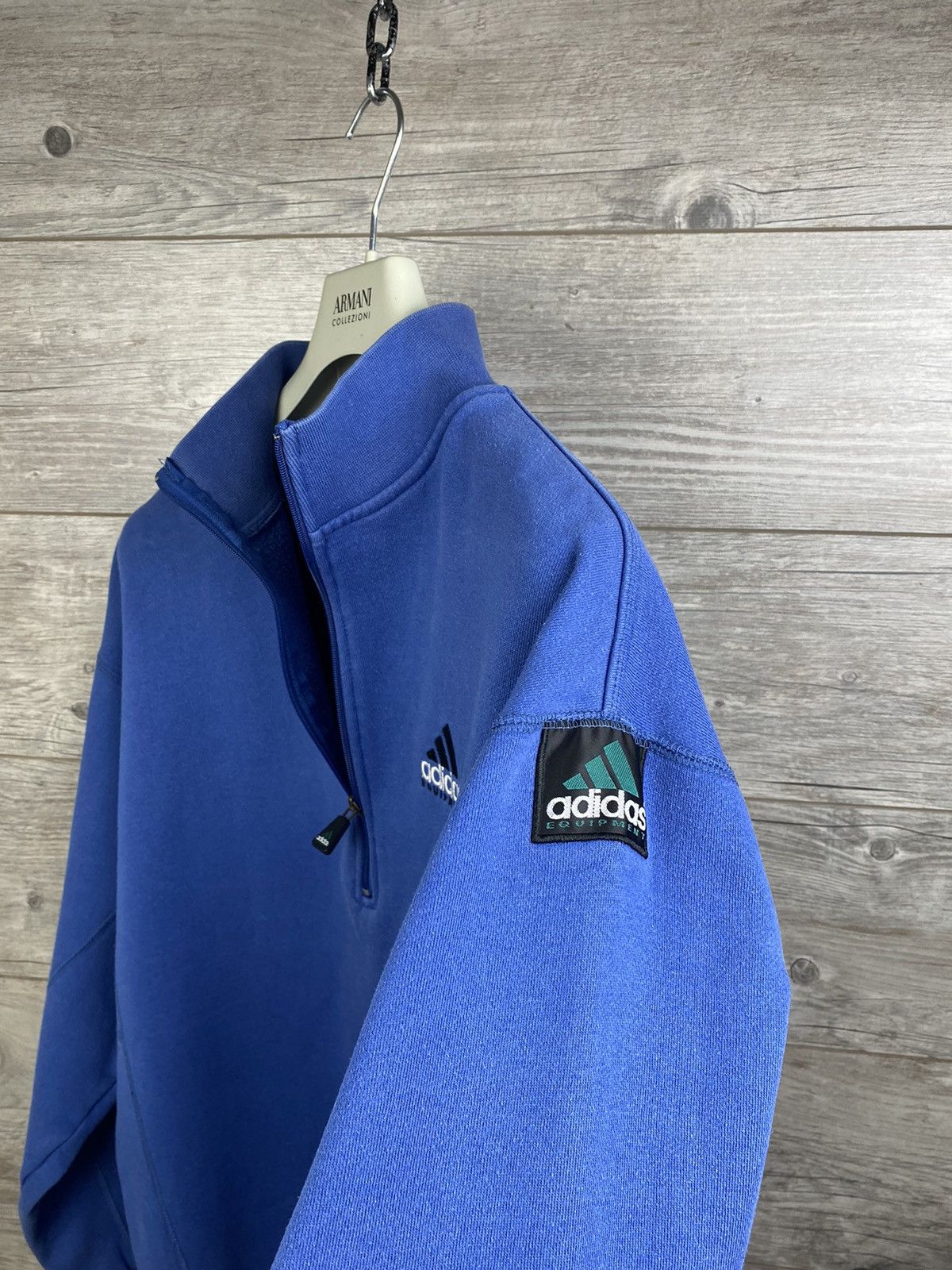 Adidas × Equipment × Vintage Adidas Equipment Pollover 1/4 Zip Vintage Sweatershirt XL Size US XL / EU 56 / 4 - 2 Thumbnail