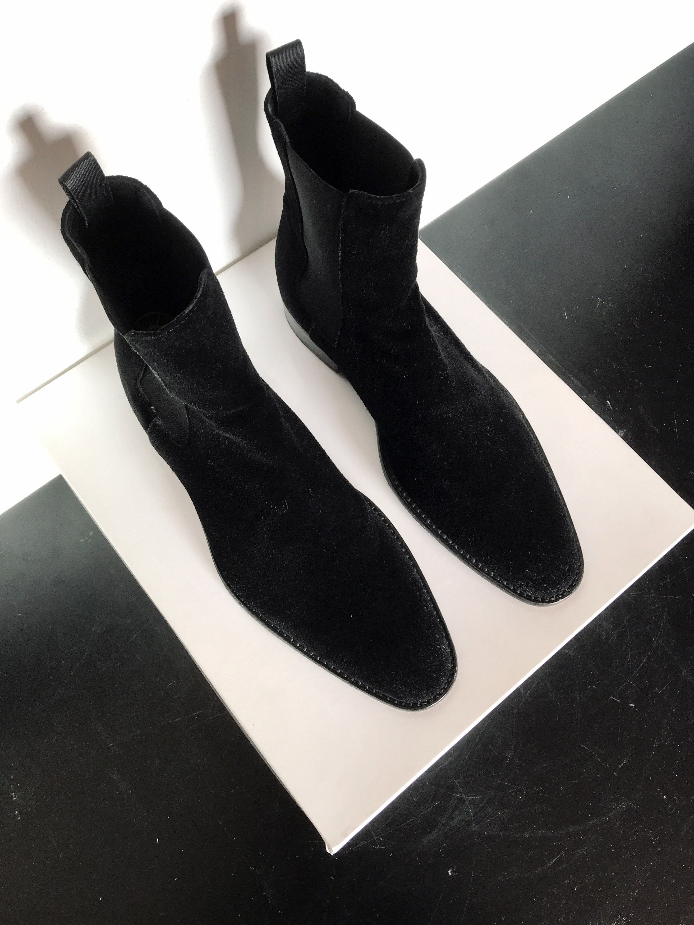 From The First Story Et Fall The Kooples Black Suede Wyatt 30mm Chelsea Boots Grailed