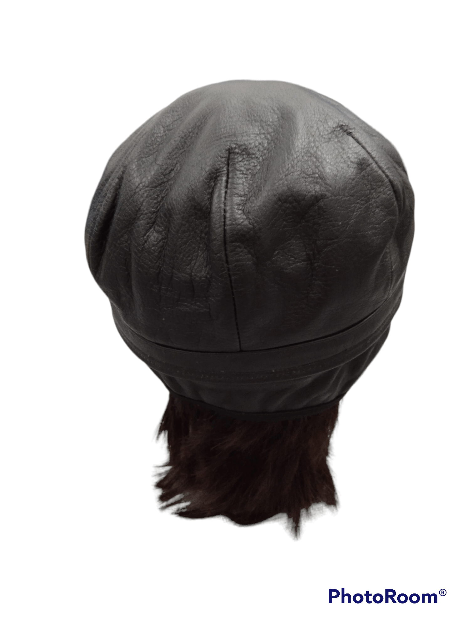Leather × Wigens WiGENS BLACK LEATHER FLAT HAT Size ONE SIZE - 4 Thumbnail