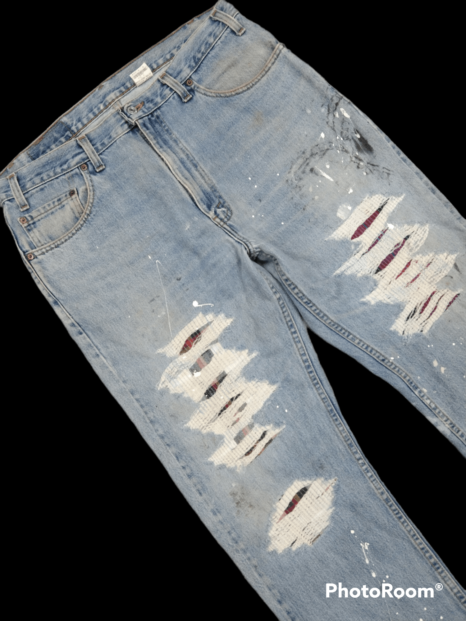 Levi's Vintage Clothing VINTAGE INSANE 90s🔥LEVIS 5O5 X MICKEY MOUSE DENIM PANTS Size US 35 - 4 Thumbnail
