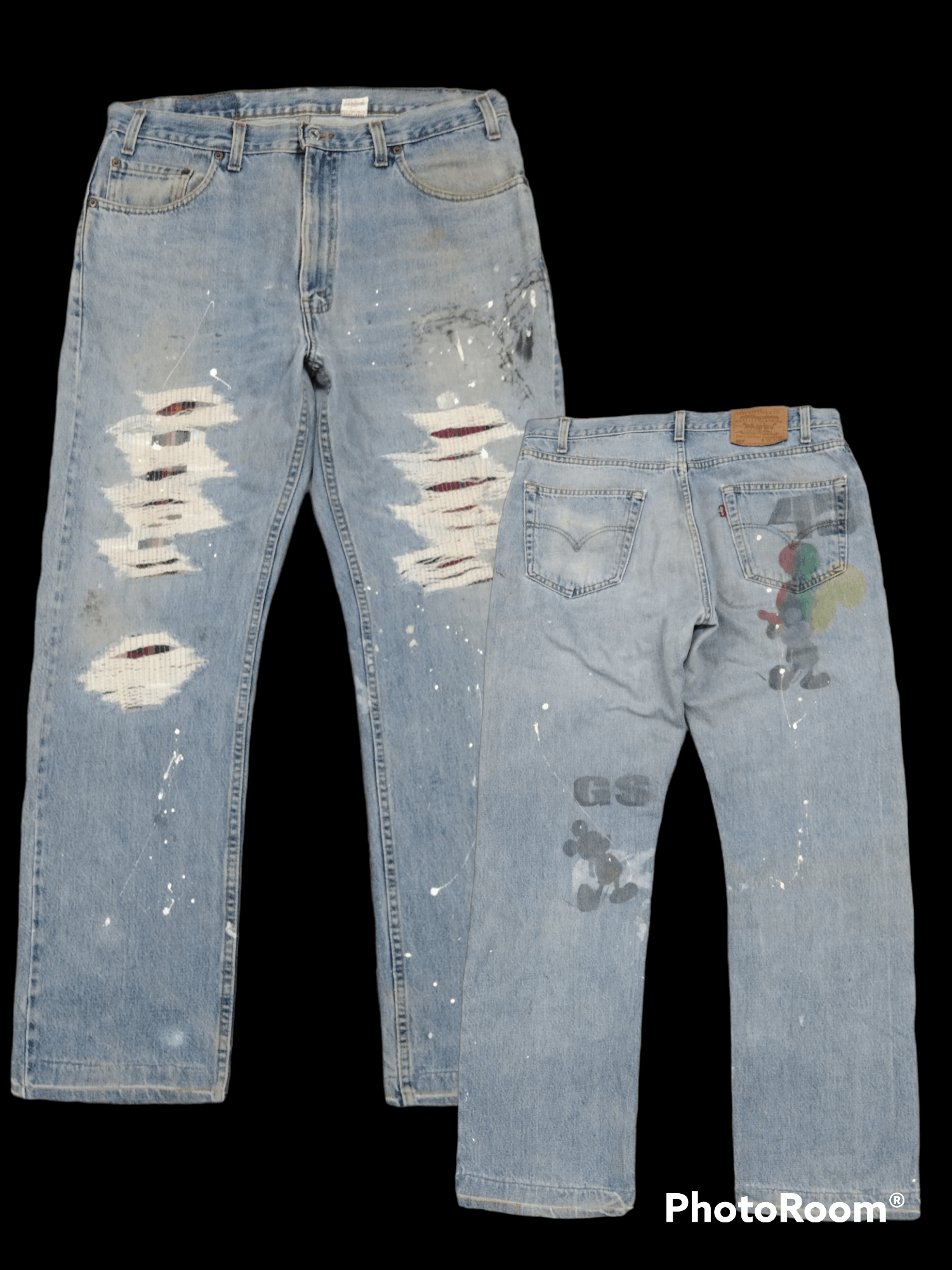 Avant Garde ViNTAGE 90s LEVIS 5O5 X MICKEY MOUSE DENIM PANTS Grailed