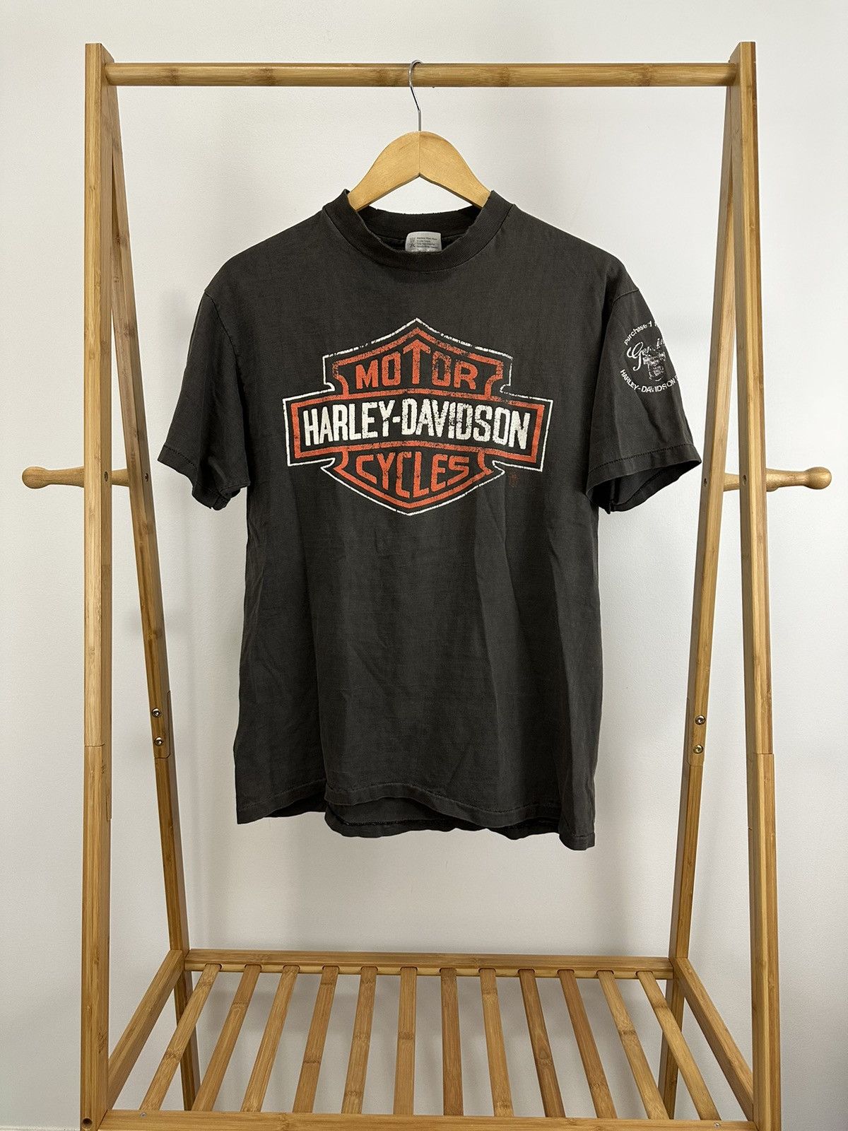 VTG 80s Harley-Davidson London England Sun Faded T-Shirt L