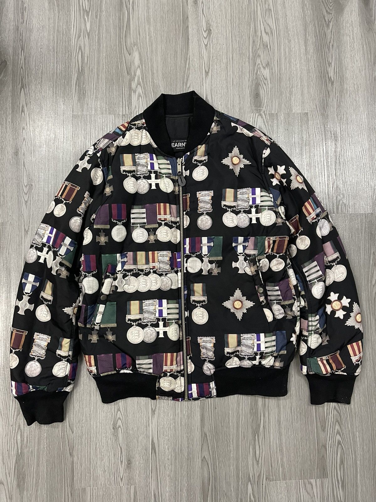 Other Underground STEREO VINYLS OG13 reversible bomber jacket Size US XL / EU 56 / 4 - 1 Thumbnail