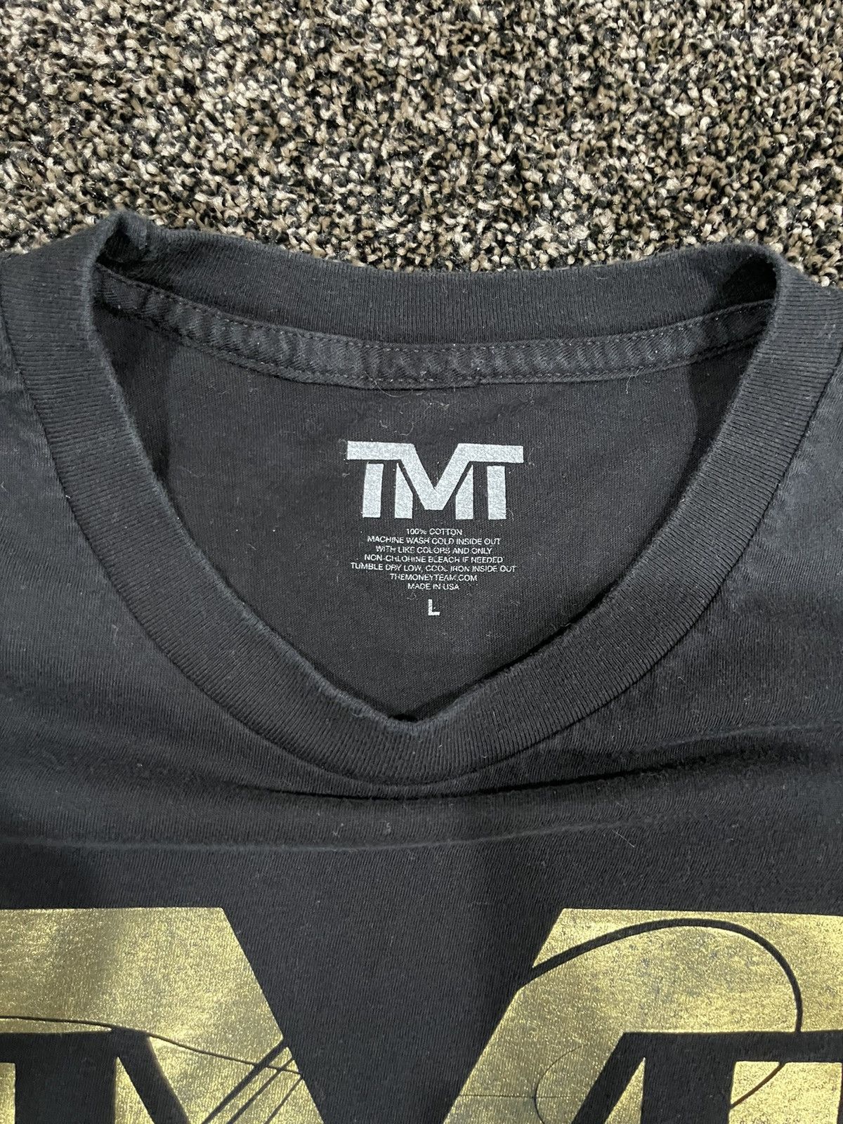 Other TMT The Money Team Floyd Mayweather Black / Gold tee Size US L / EU 52-54 / 3 - 7 Thumbnail