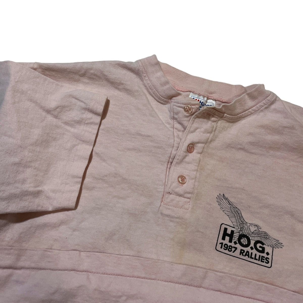 Harley Davidson × Vintage 80s HOG Rallies 1/4 Button Shirt Size US M / EU 48-50 / 2 - 4 Thumbnail