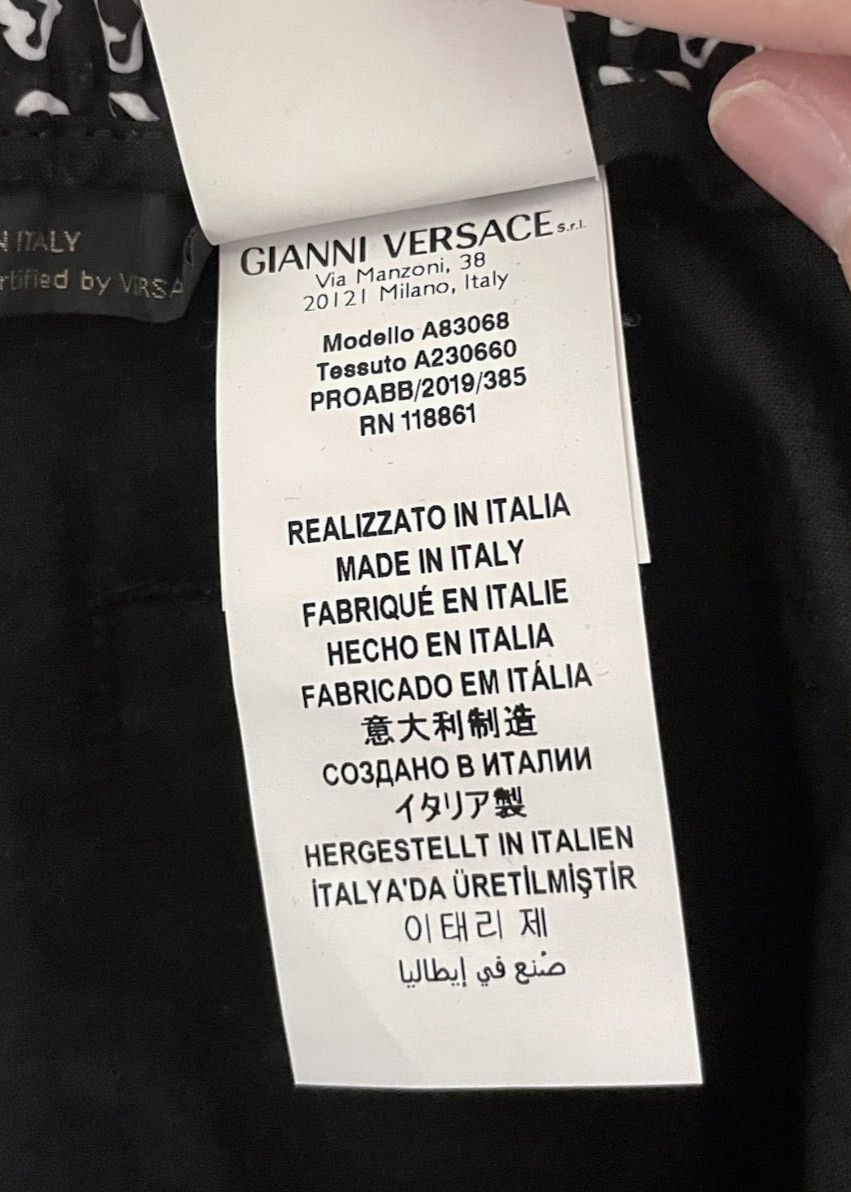 Versace Versace Black White Baroque Hearts Multi Print Jogger Pants Size US 40 / EU 56 - 8 Thumbnail