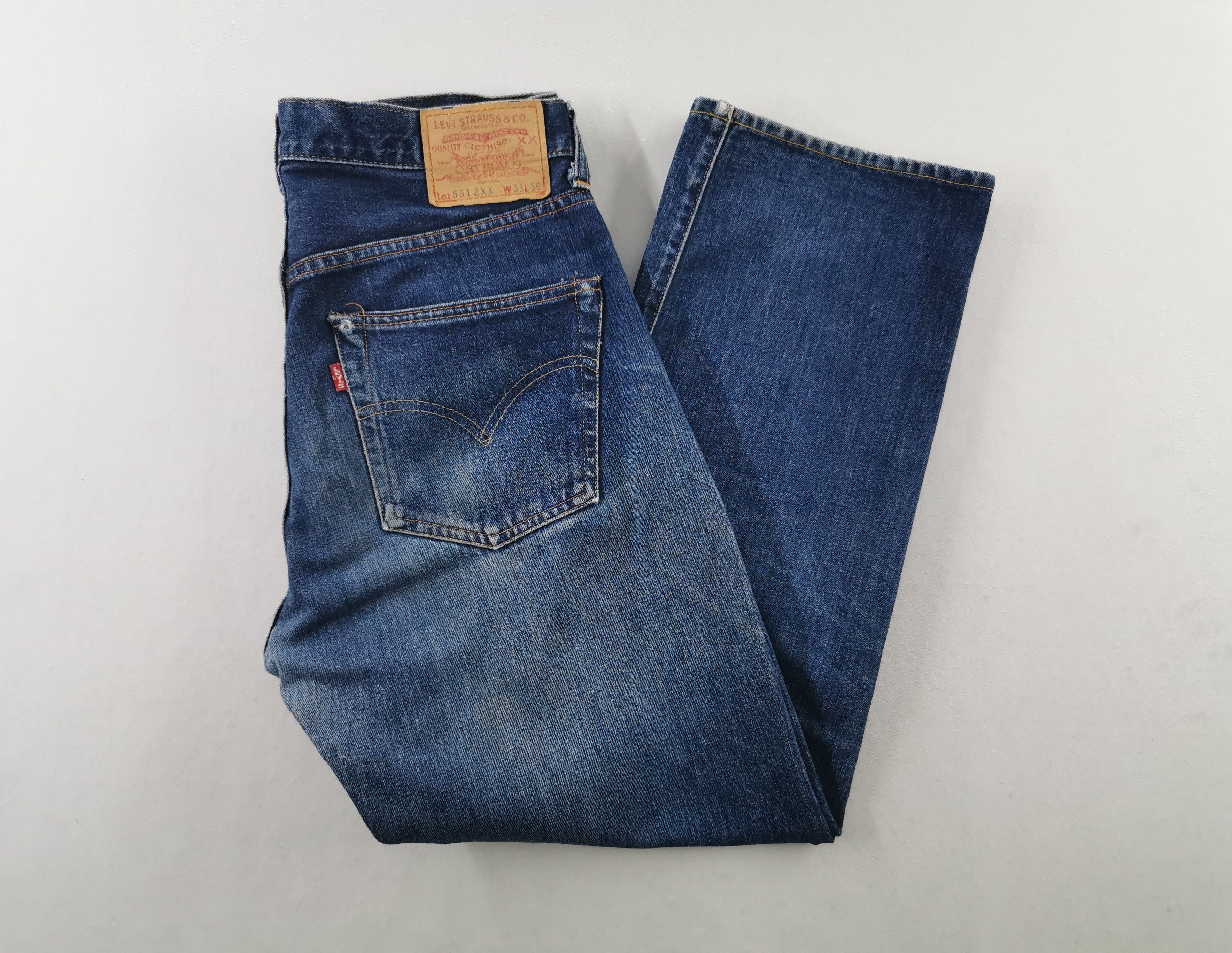 Levi's Vintage Levis Lot 551 Big E Denim Made In USA Size 33/33x36 Size US 33 - 2 Thumbnail