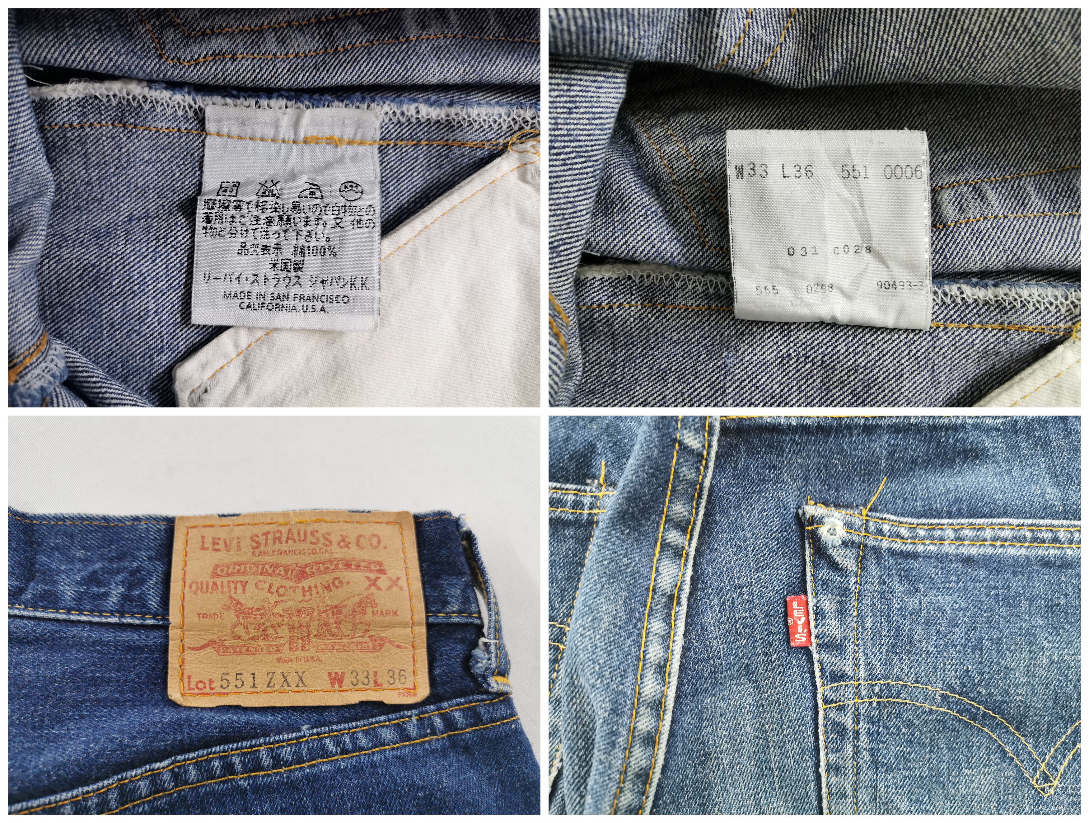 Levi's Vintage Levis Lot 551 Big E Denim Made In USA Size 33/33x36 Size US 33 - 8 Thumbnail