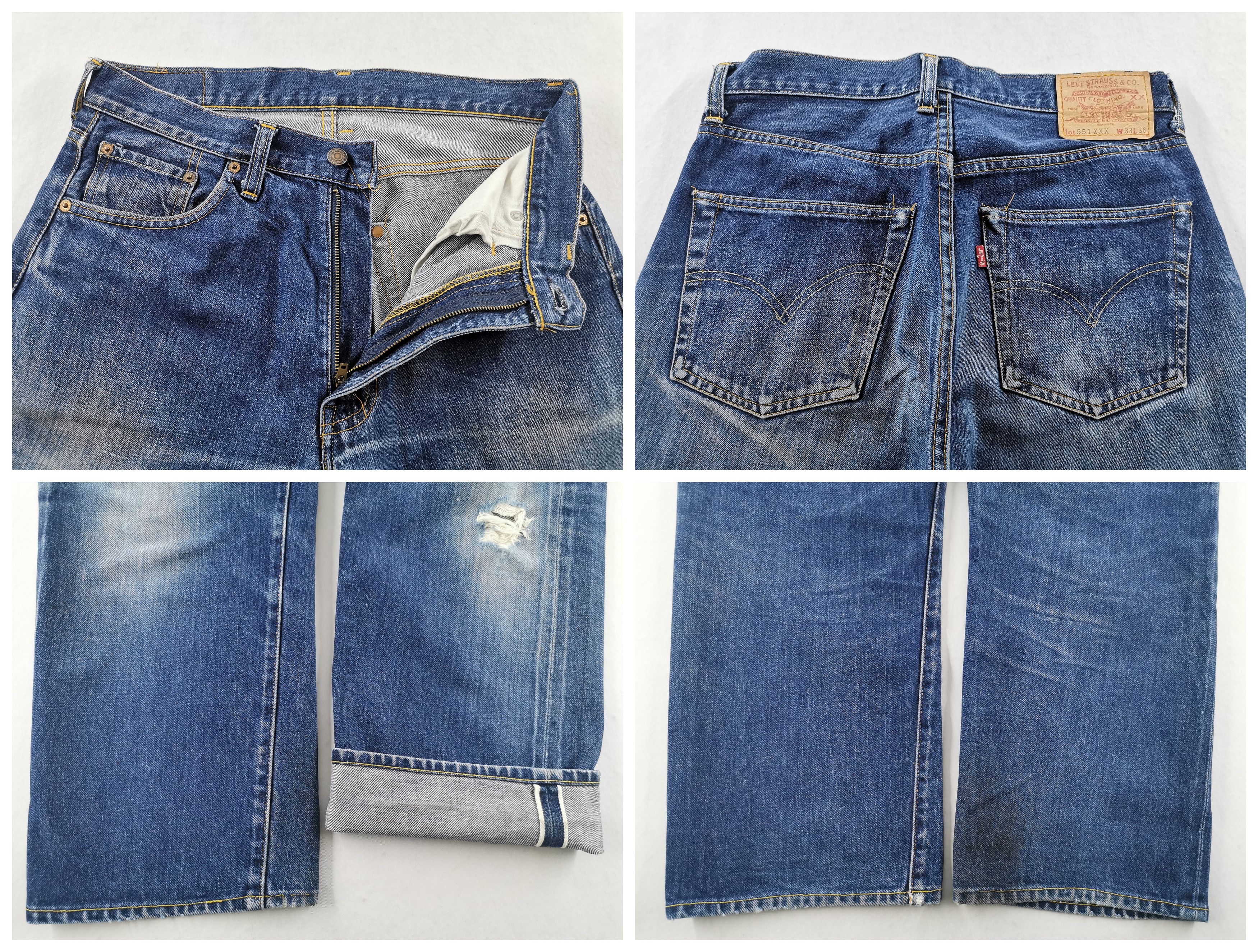 Levi's Vintage Levis Lot 551 Big E Denim Made In USA Size 33/33x36 Size US 33 - 7 Thumbnail