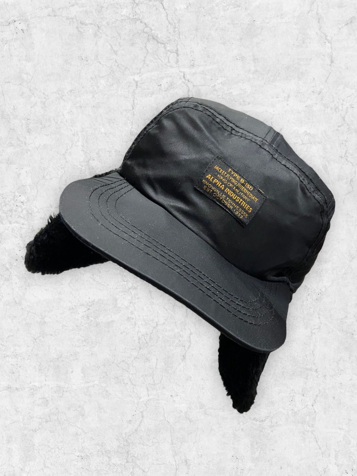 Vintage Alpha Industries Bomber Fur Trapper Cap Ear Flap