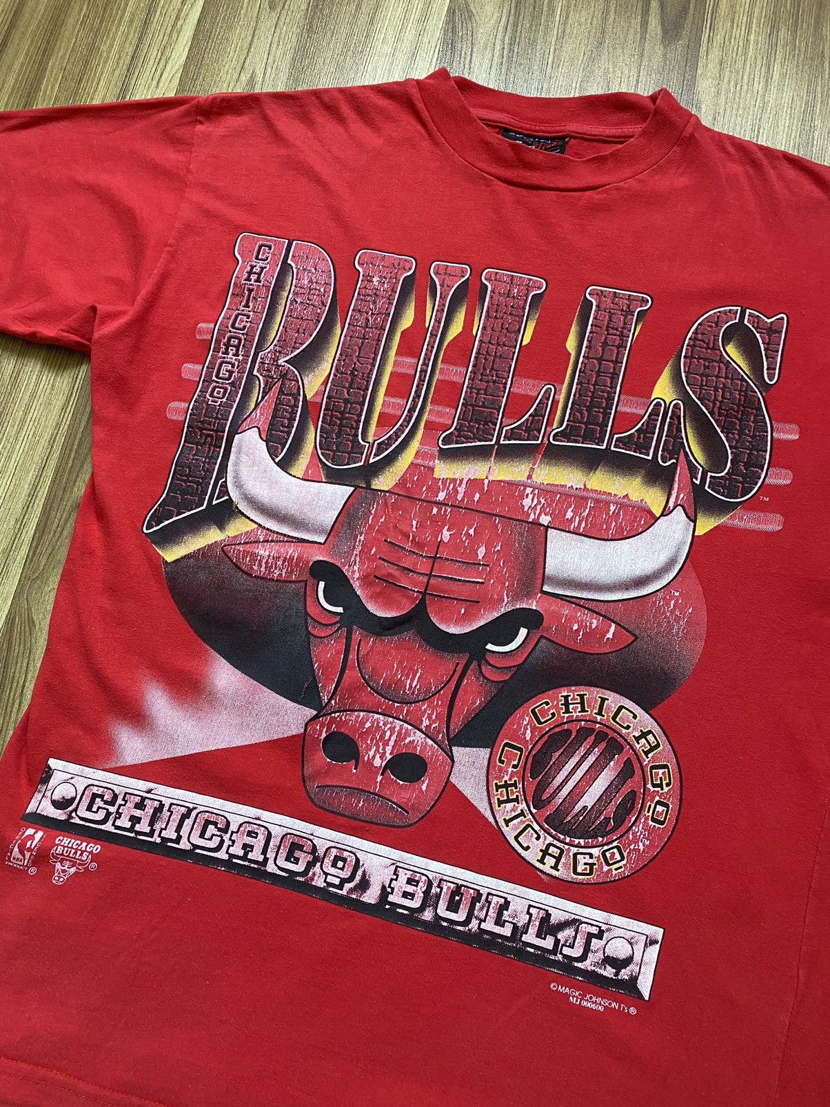 NBA Vintage Chicago Bulls Magic T Shirt Lakers Jordan Bills Tee Size US L / EU 52-54 / 3 - 2 Thumbnail