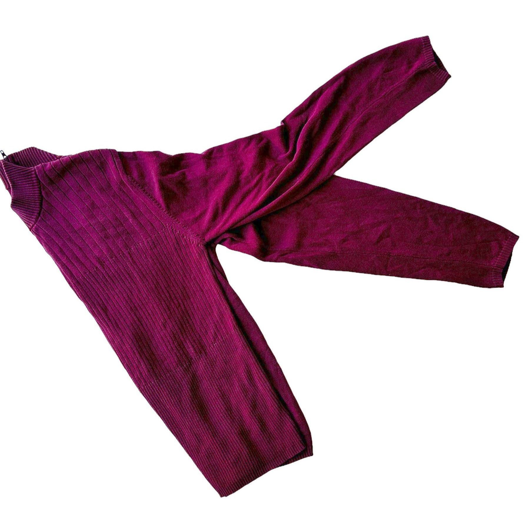 Vintage Vintage Samantha Edwards Sweater XL Burgundy Wine Back Zip S Size XL / US 12-14 / IT 48-50 - 5 Thumbnail