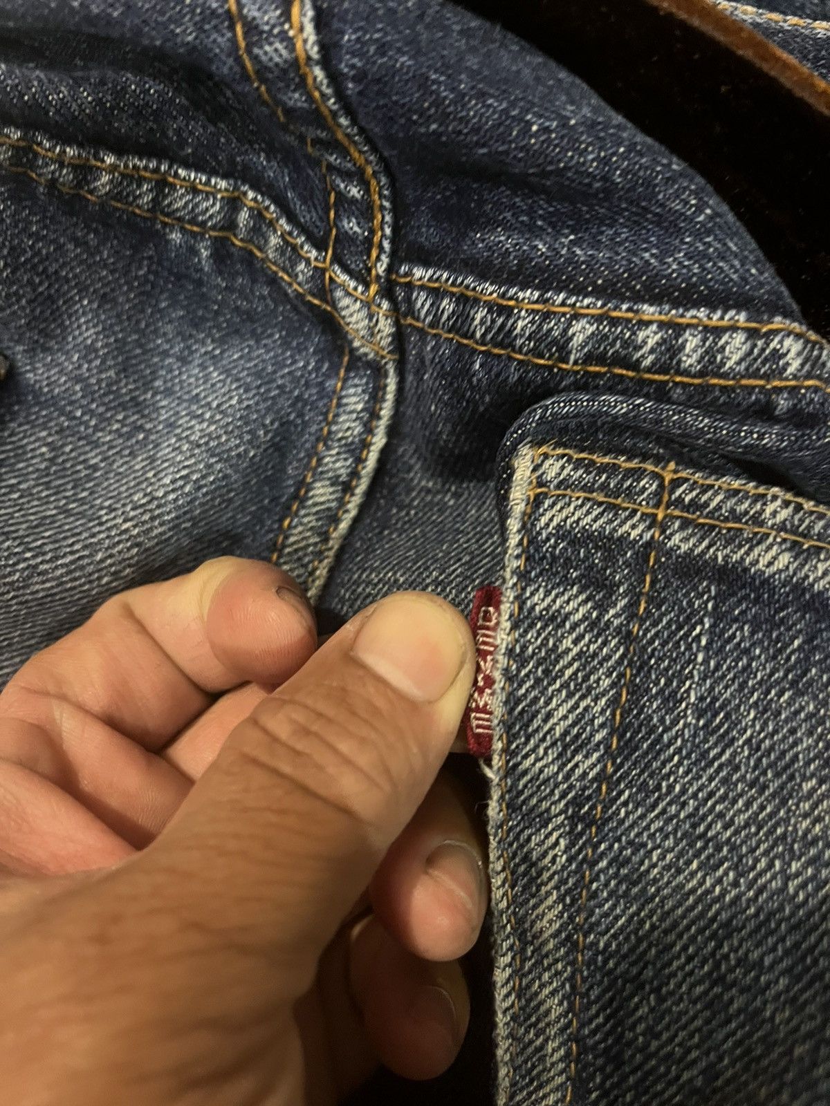 Denime Vintage Denime Orizzonti Selvedge Distressed Flare Jeans Size US 34 / EU 50 - 4 Thumbnail