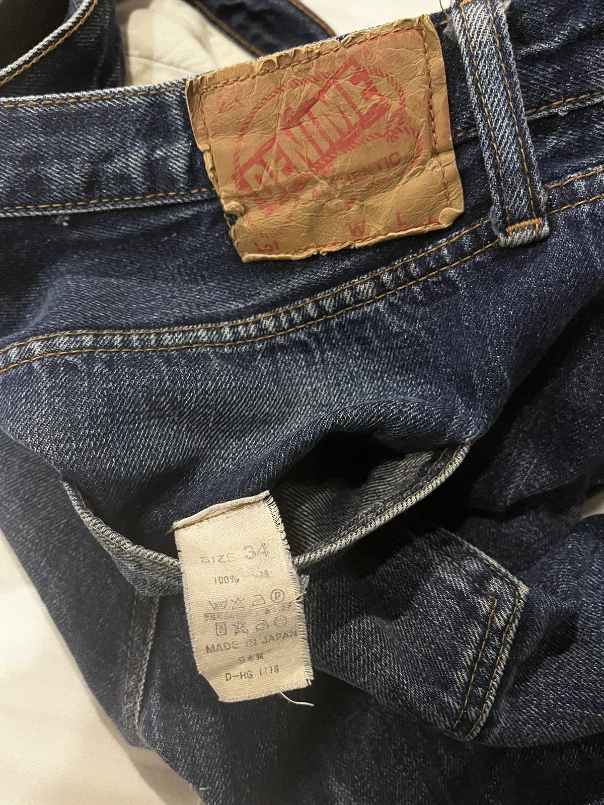 Denime Vintage Denime Orizzonti Selvedge Distressed Flare Jeans Size US 34 / EU 50 - 6 Thumbnail
