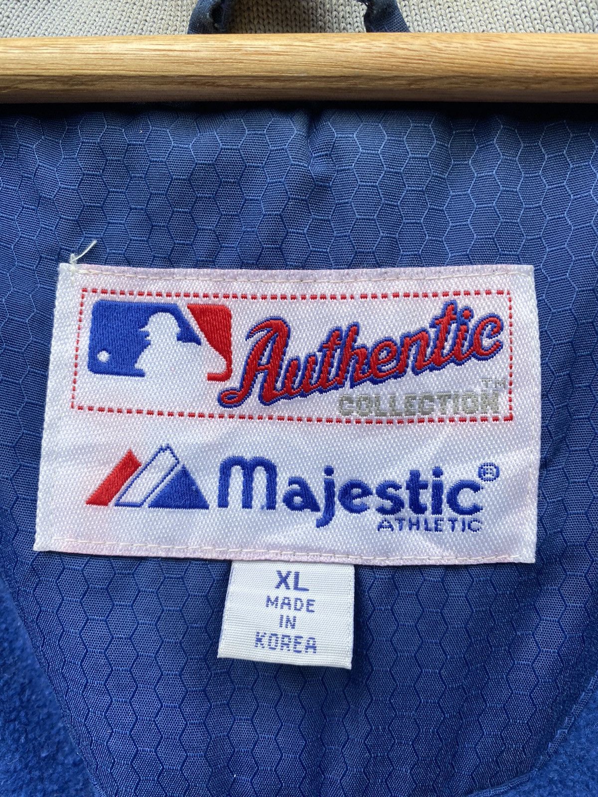 Majestic MLB Dodgers Baseball Zip up Nylon Bomber Blue Faded Jackets Size US XL / EU 56 / 4 - 8 Thumbnail