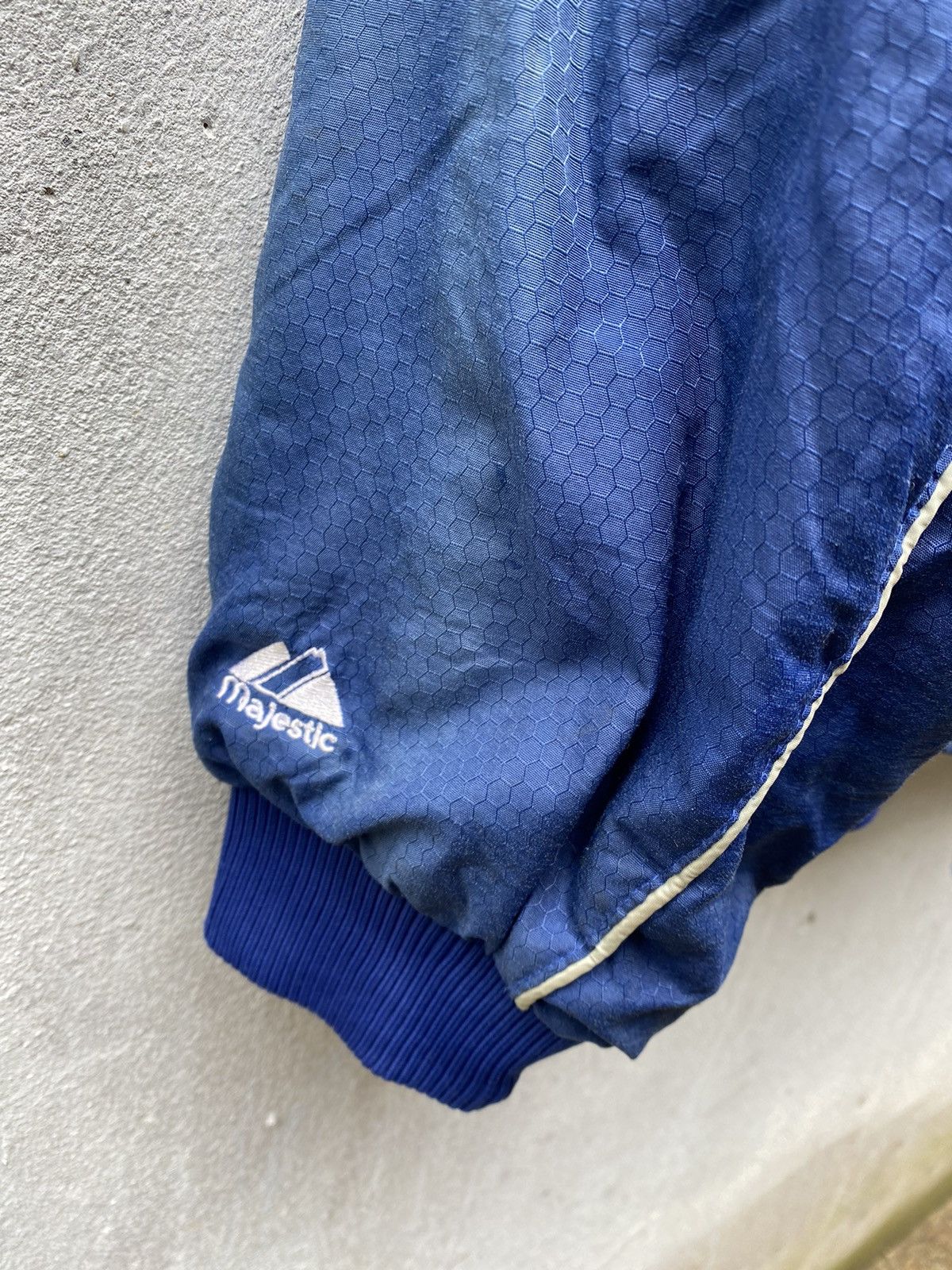 Majestic MLB Dodgers Baseball Zip up Nylon Bomber Blue Faded Jackets Size US XL / EU 56 / 4 - 6 Thumbnail