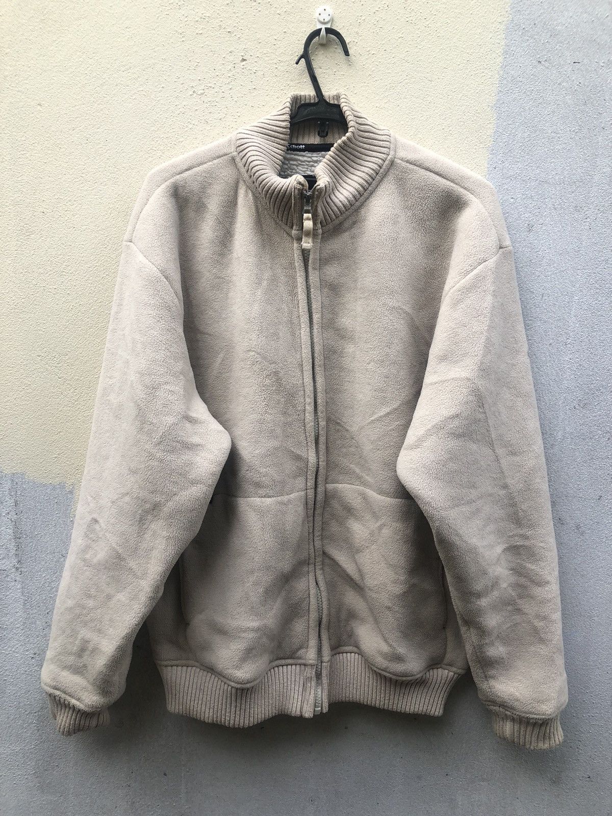 Schott Sherpa Cream bomber jacket