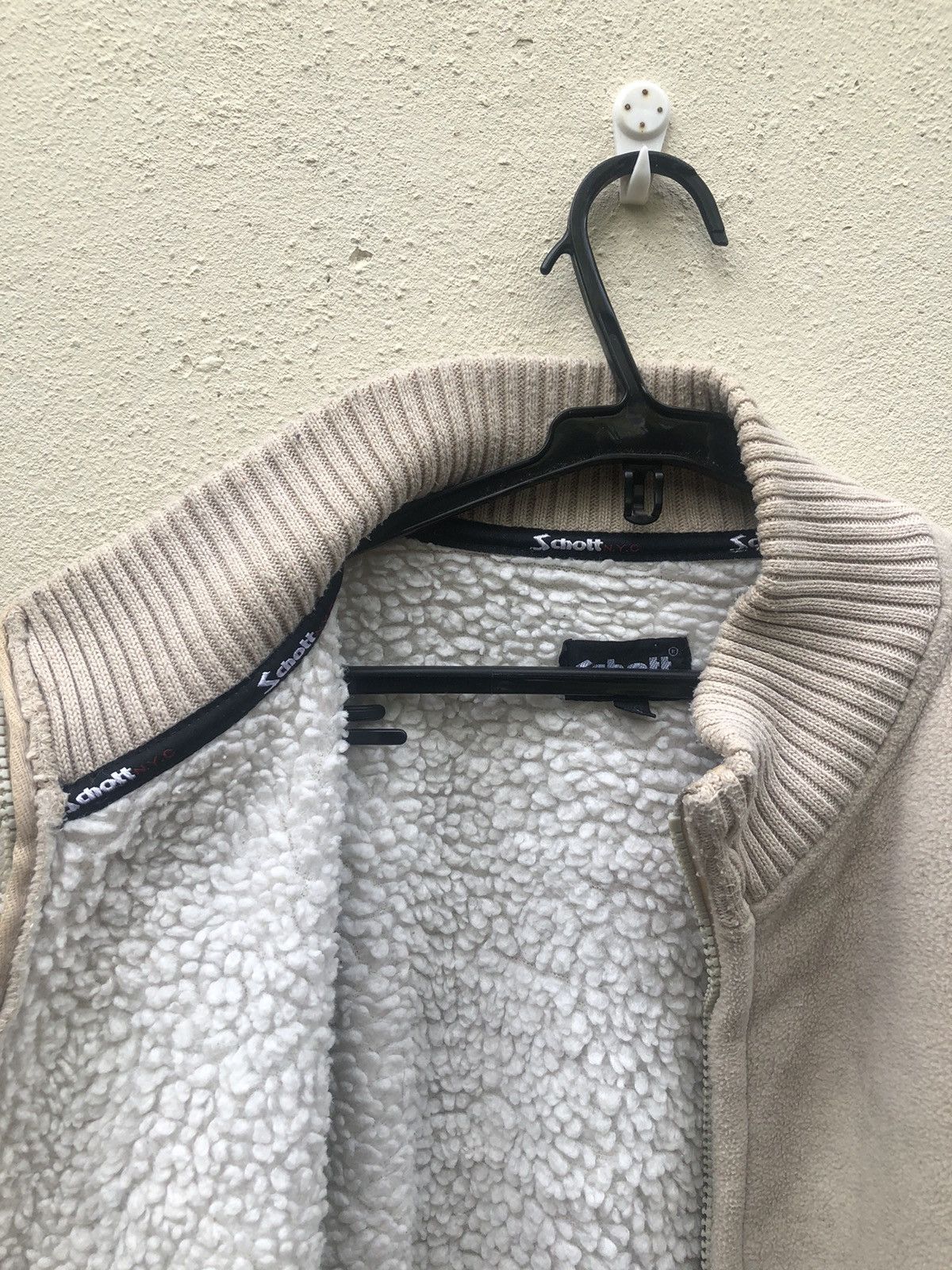 Schott Schott Sherpa Cream bomber jacket Size US M / EU 48-50 / 2 - 6 Thumbnail