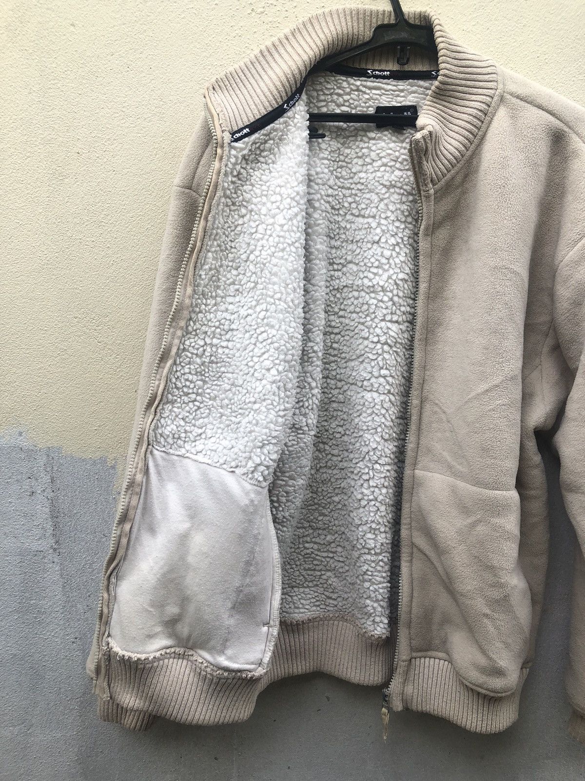 Schott Schott Sherpa Cream bomber jacket Size US M / EU 48-50 / 2 - 2 Thumbnail