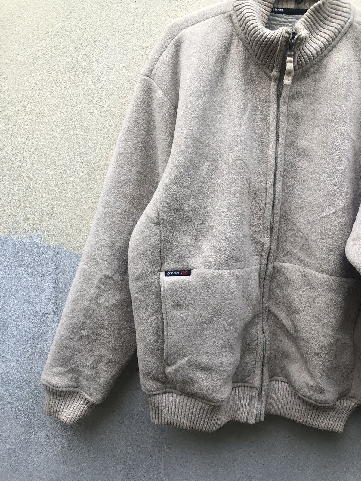 Schott Schott Sherpa Cream bomber jacket Size US M / EU 48-50 / 2 - 3 Thumbnail