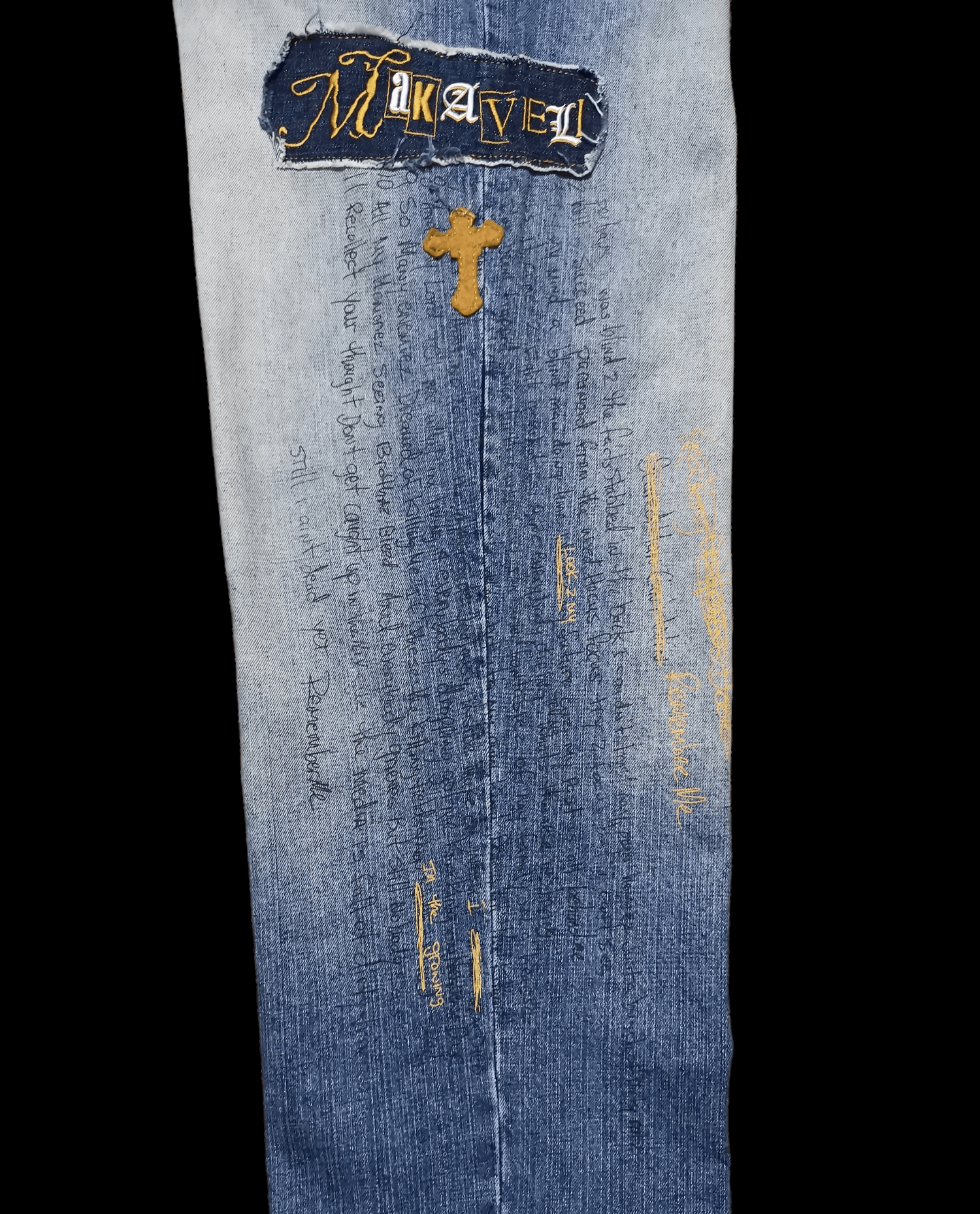 Makaveli Makaveli Distressed Denim With CROSS ✝️ Size US 36 / EU 52 - 3 Thumbnail