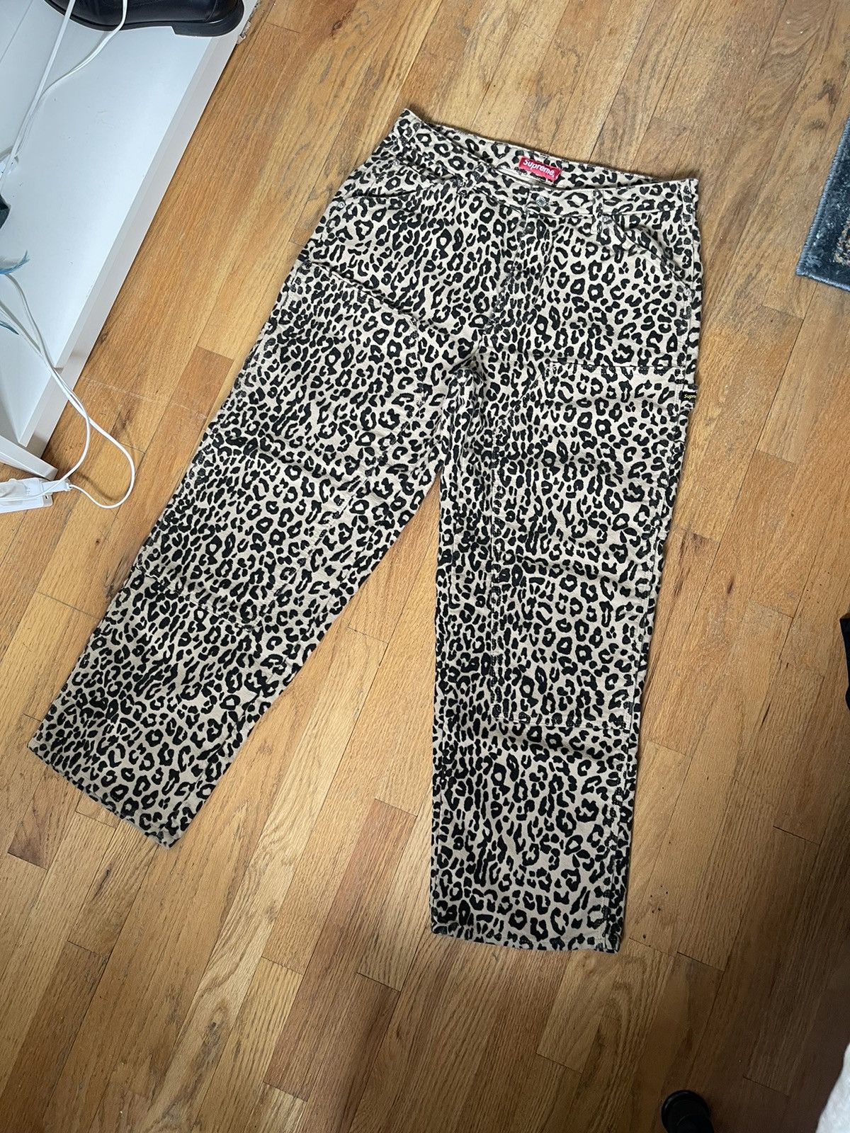 Supreme Leopard Moleskin Double Knee Painter Pant | Grailed