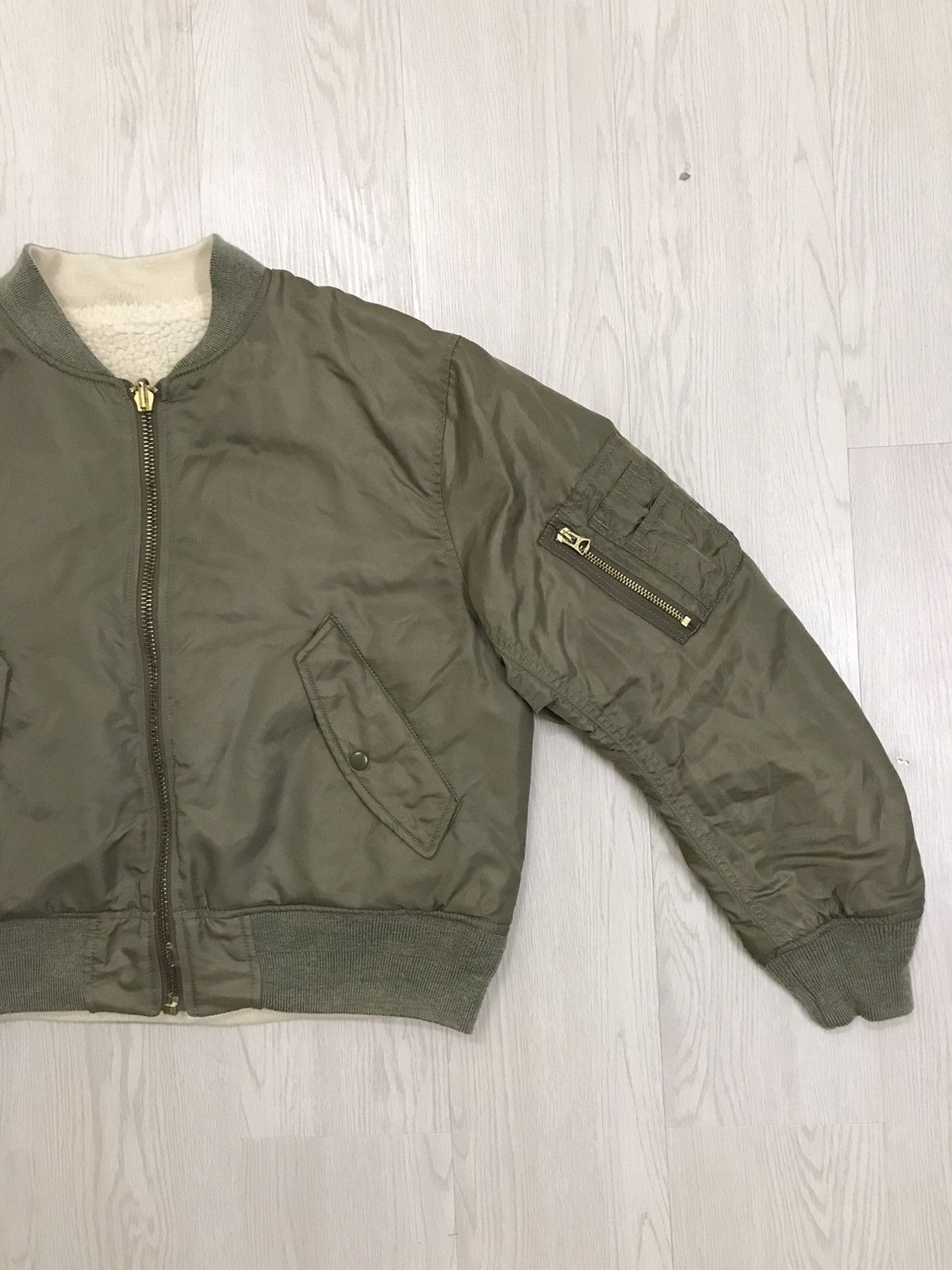 Japanese Brand × Vintage Vintage Freaks Store Japan Bomber Deep Pile Sherpa Jacket Size S / US 4 / IT 40 - 8 Thumbnail