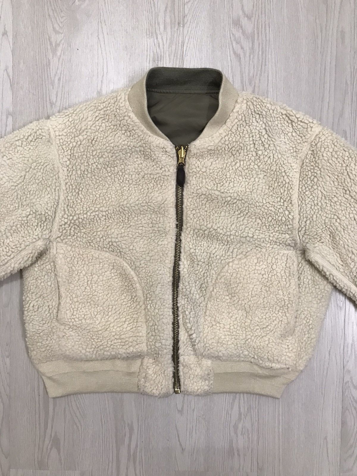 Japanese Brand × Vintage Vintage Freaks Store Japan Bomber Deep Pile Sherpa Jacket Size S / US 4 / IT 40 - 3 Thumbnail
