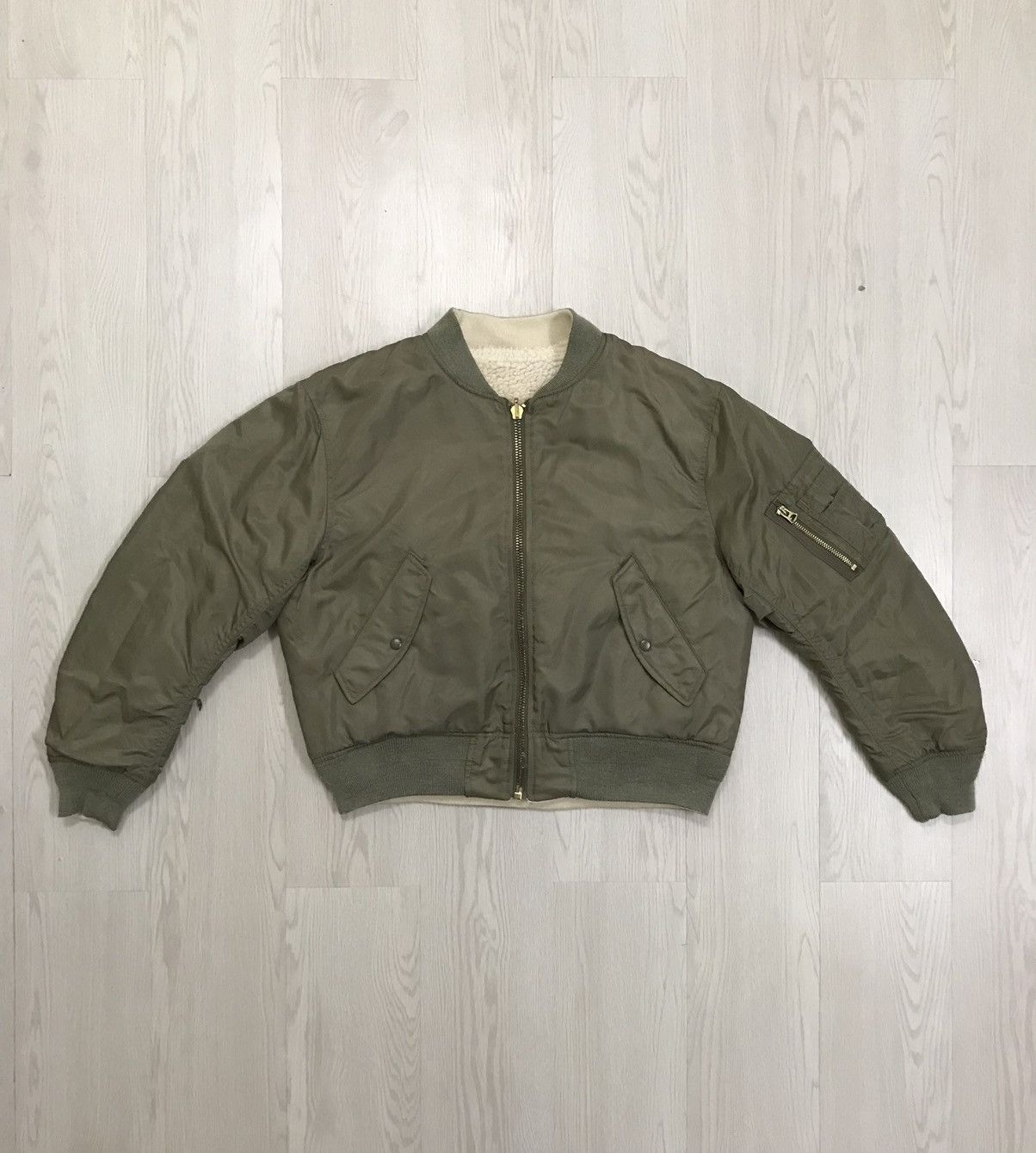 Japanese Brand × Vintage Vintage Freaks Store Japan Bomber Deep Pile Sherpa Jacket Size S / US 4 / IT 40 - 2 Thumbnail