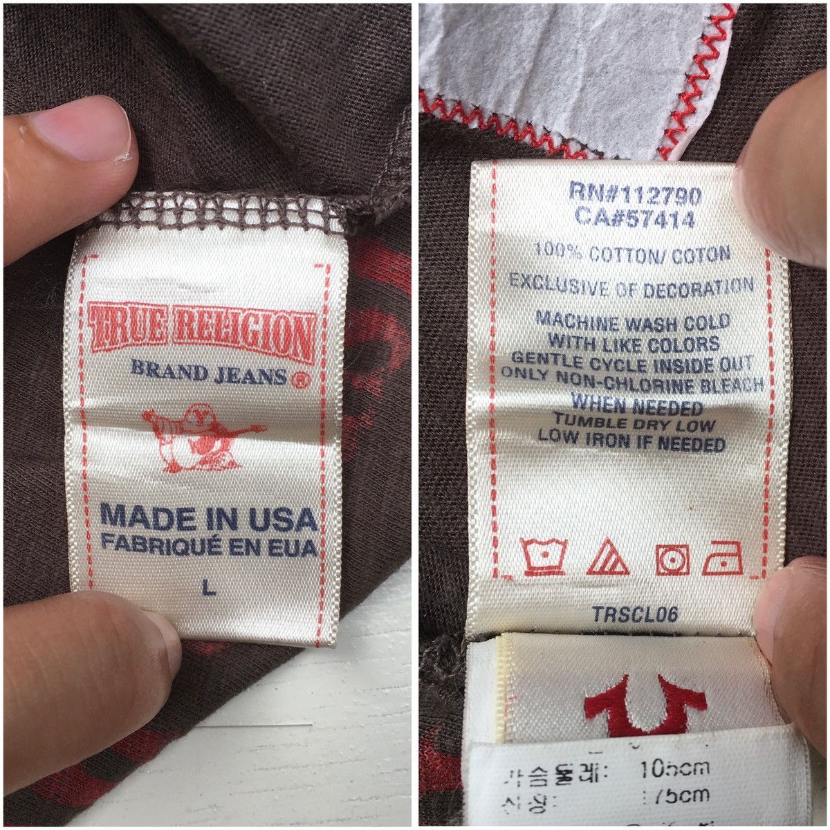 True Religion TRUE RELIGION T-SHIRT UNEVEN FADED Size US L / EU 52-54 / 3 - 5 Thumbnail