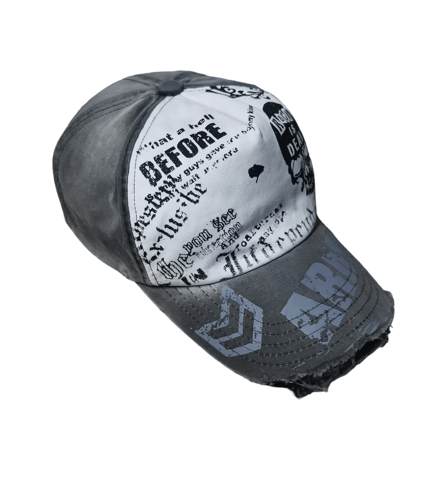 Vintage Vintage '' ROCK IS DEAD '' Distressed Hat Size ONE SIZE - 2 Thumbnail