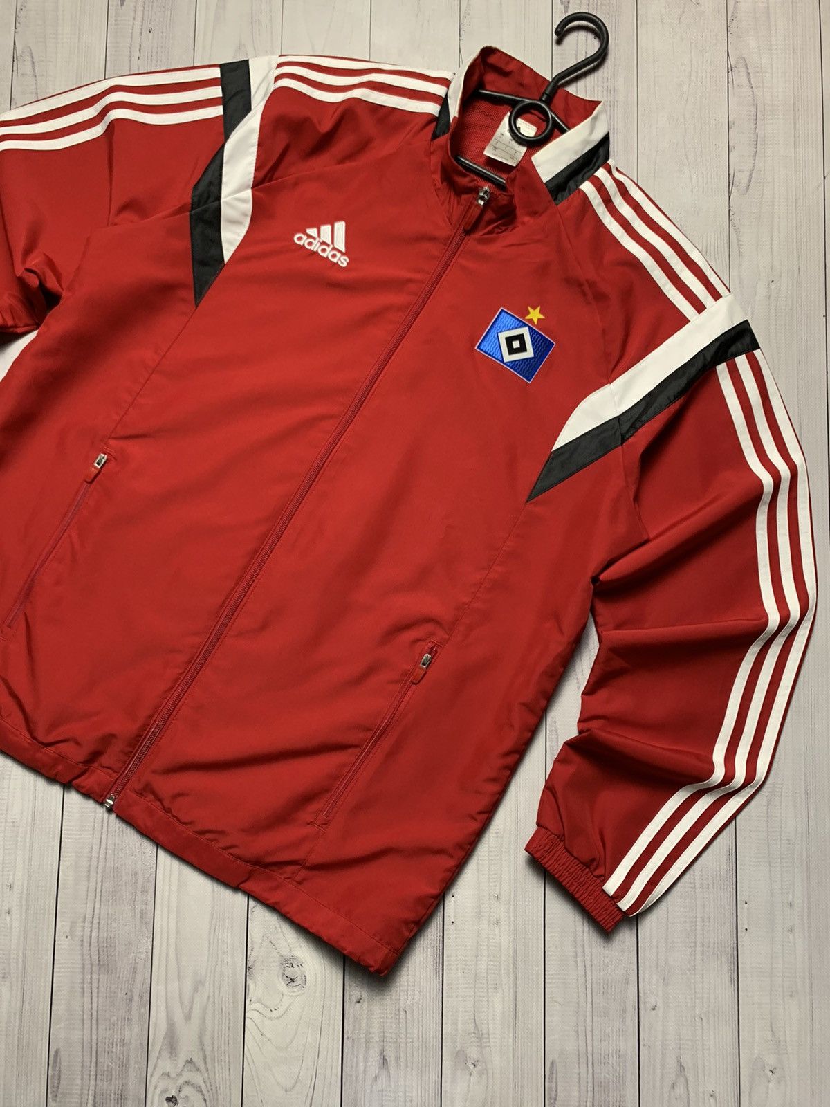 Vintage Vintage Soccer track jacket Hamburg adidas size L Size US L / EU 52-54 / 3 - 2 Thumbnail