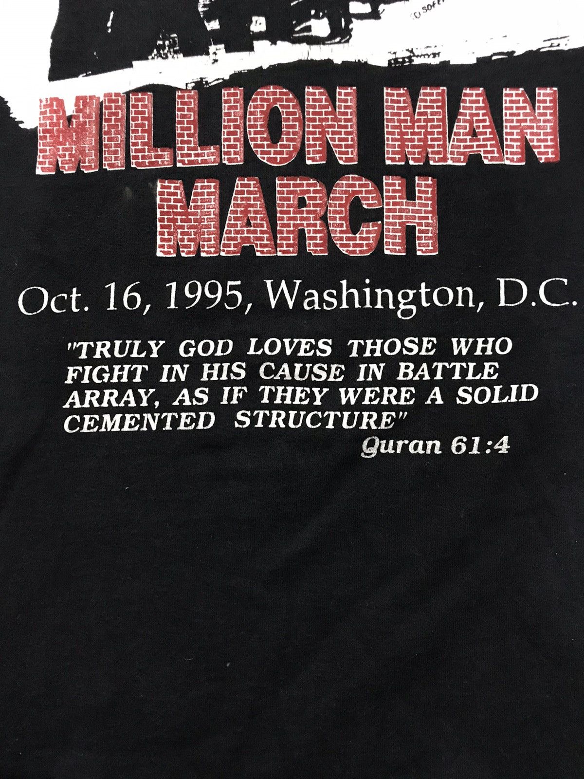 Vintage Vintage iconic 90's Malcom X Million Man March Tshirt Size US XL / EU 56 / 4 - 7 Thumbnail