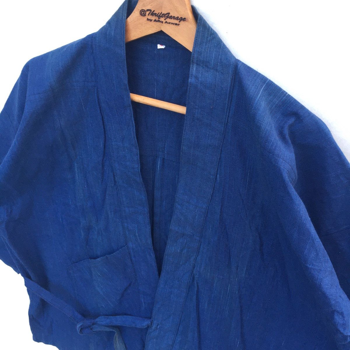 Japanese Brand Vtg Hickory Noragi Indigo Japanese Wrap Kimono Like Visvim Size US M / EU 48-50 / 2 - 1 Thumbnail